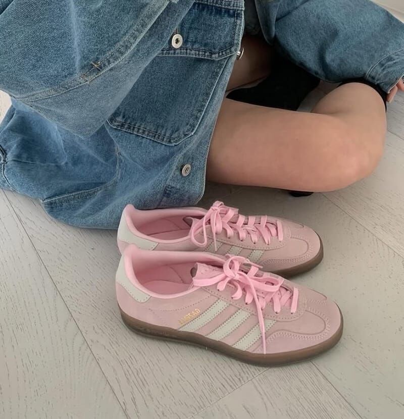 ADIDAS 休閒鞋 GAZELLE INDOOR 淺粉色 麂皮 德訓鞋 女 JI2716