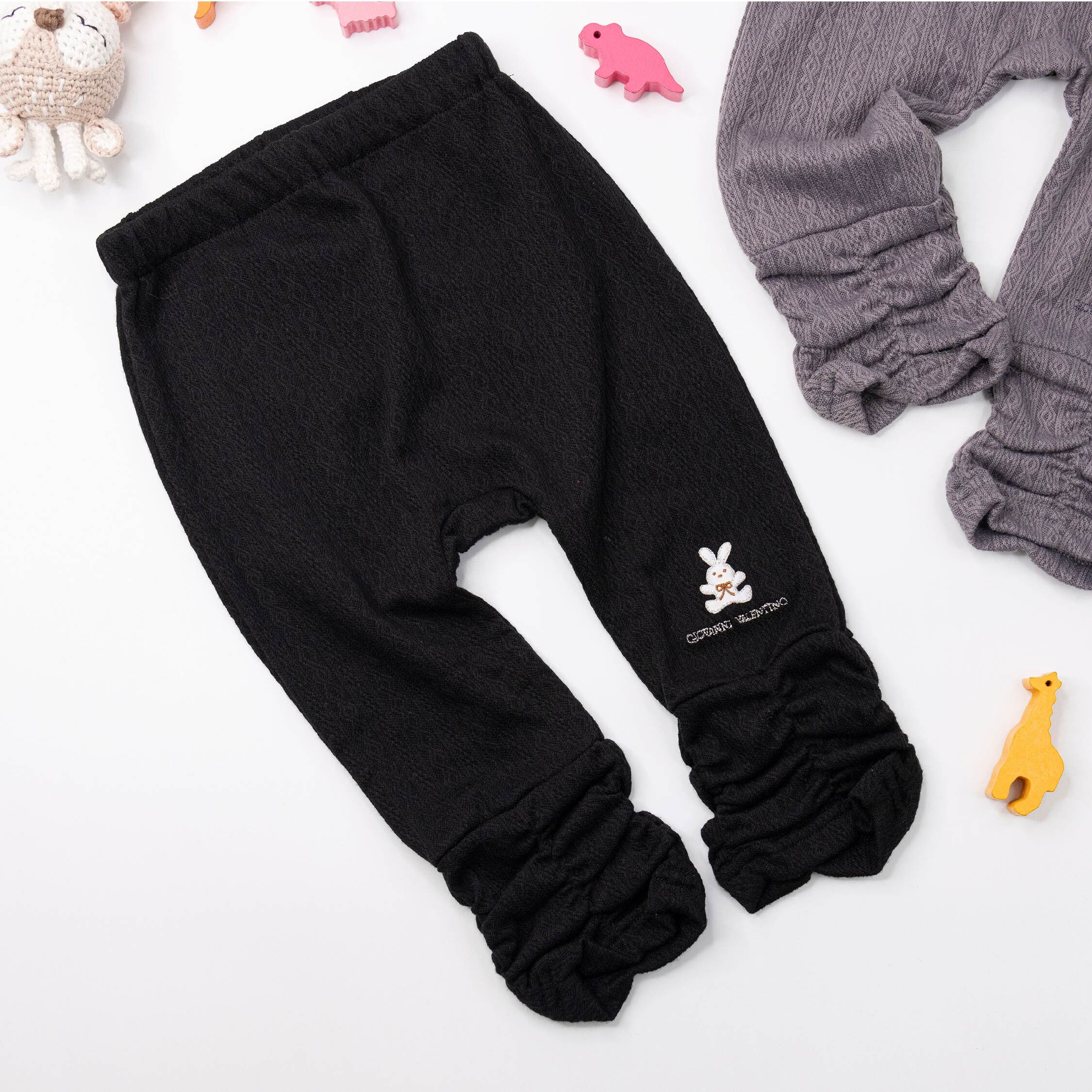 范侖鐵諾【32565】兔兔布偶鬆緊設計針織長褲＊二色