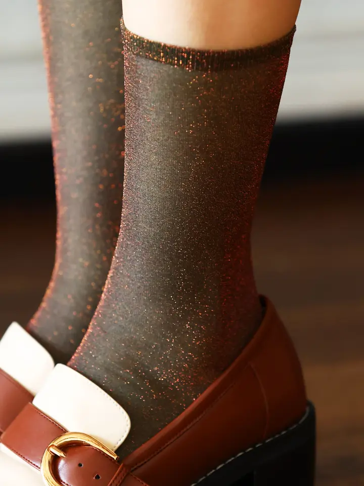 [連線優惠] 靴下屋 微透膚光澤短襪