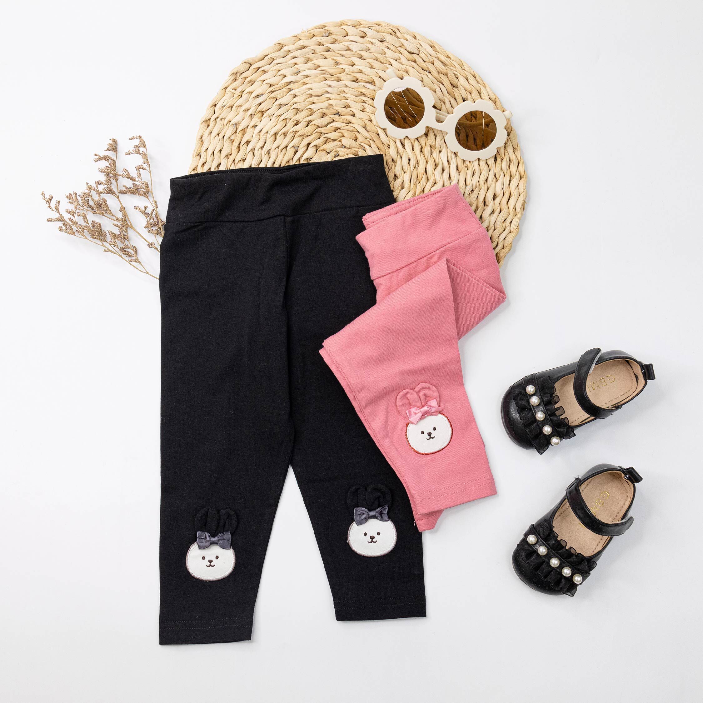 范侖鐵諾【32564】甜美兔兔蝴蝶結棉質長褲＊二色