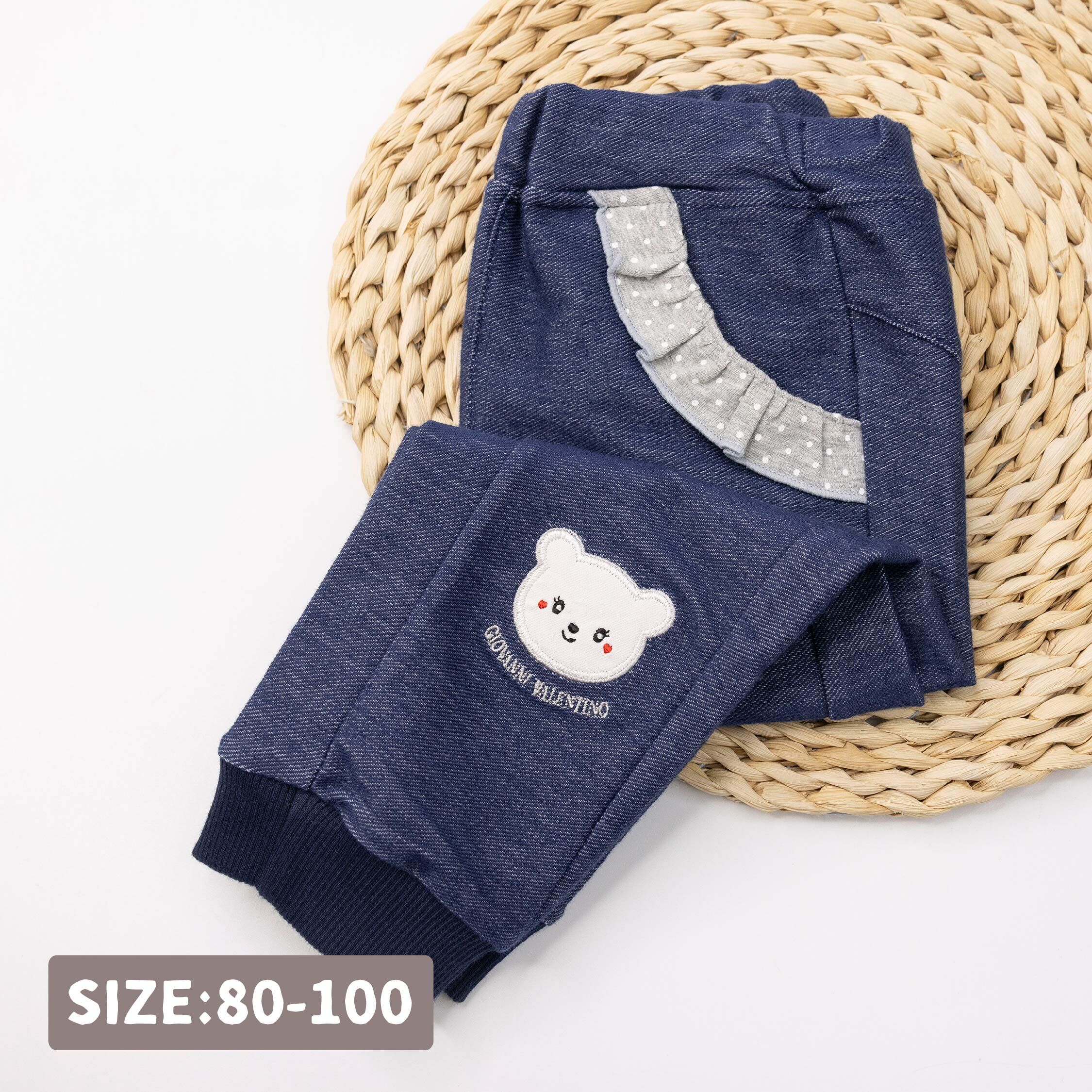 范侖鐵諾【32563】臉紅熊熊點點立體耳朵縮口褲