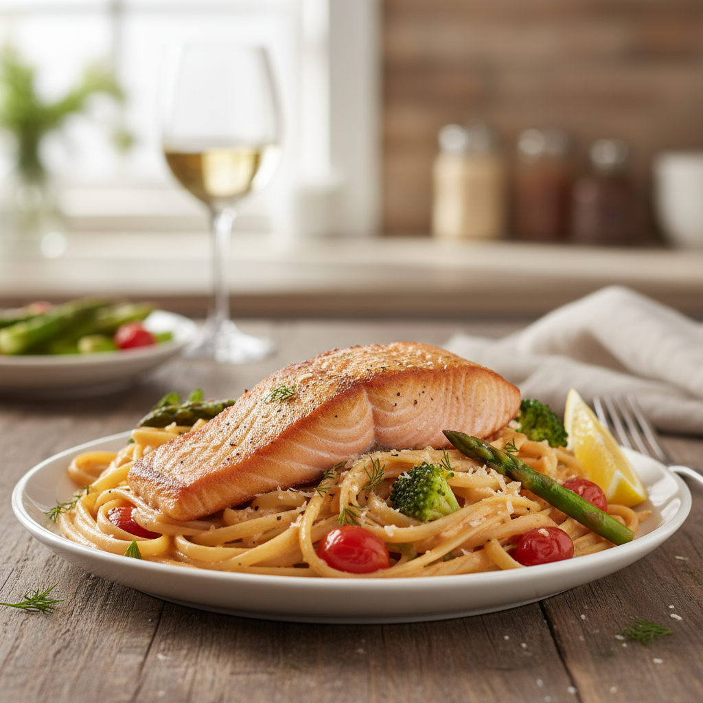 高蛋白組合 澳洲塔斯曼尼亞三文魚柳+低碳高蛋白意粉