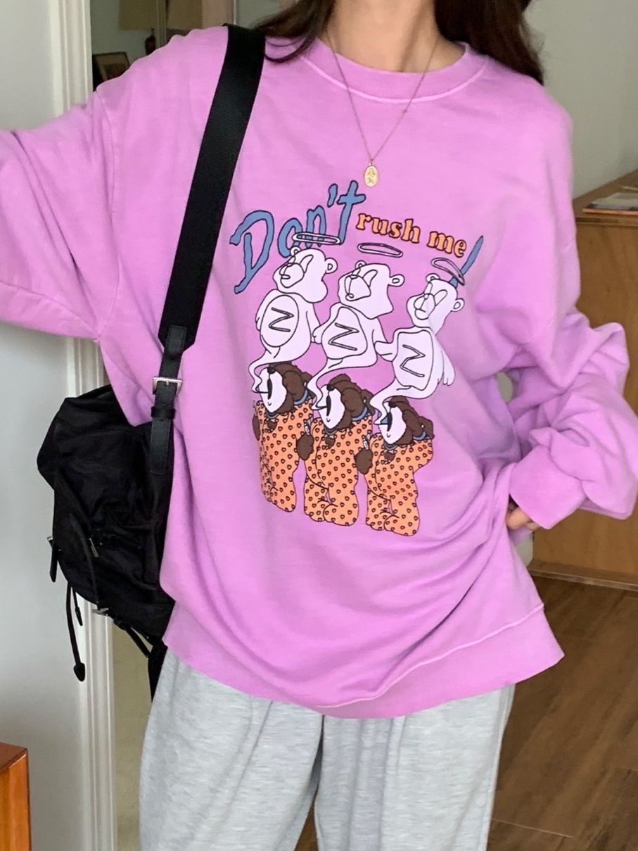 熊仔圖案英文字衛衣 MB-016T