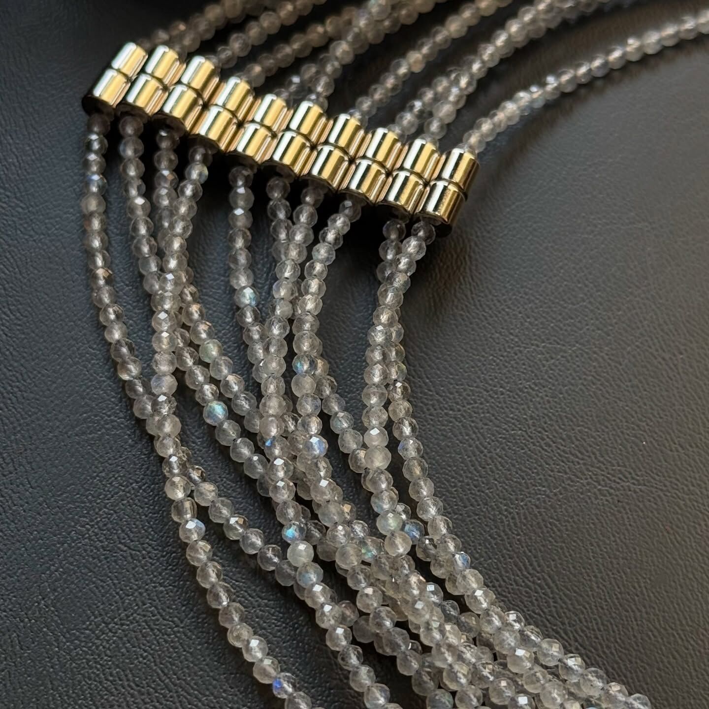 [原石] 拉長石 磁吸式鎖骨鏈 水晶項鍊