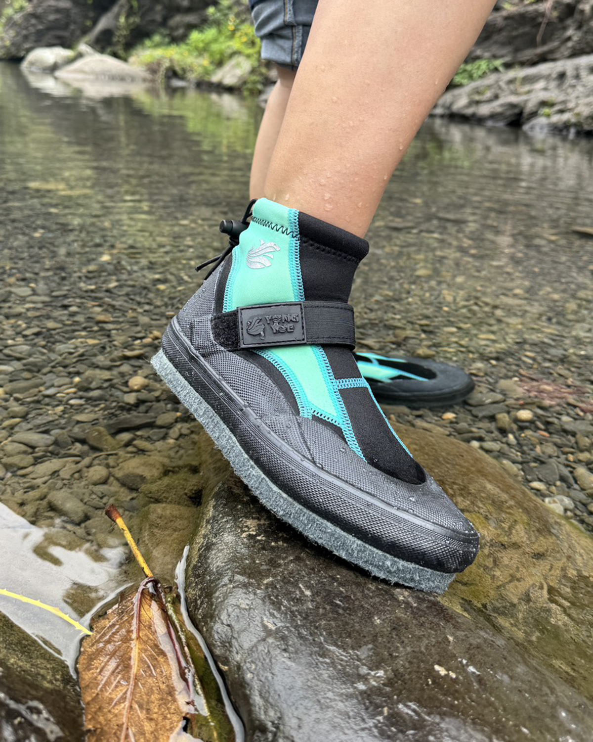 YONGYUE自黏束尾式防滑鞋/薄荷綠