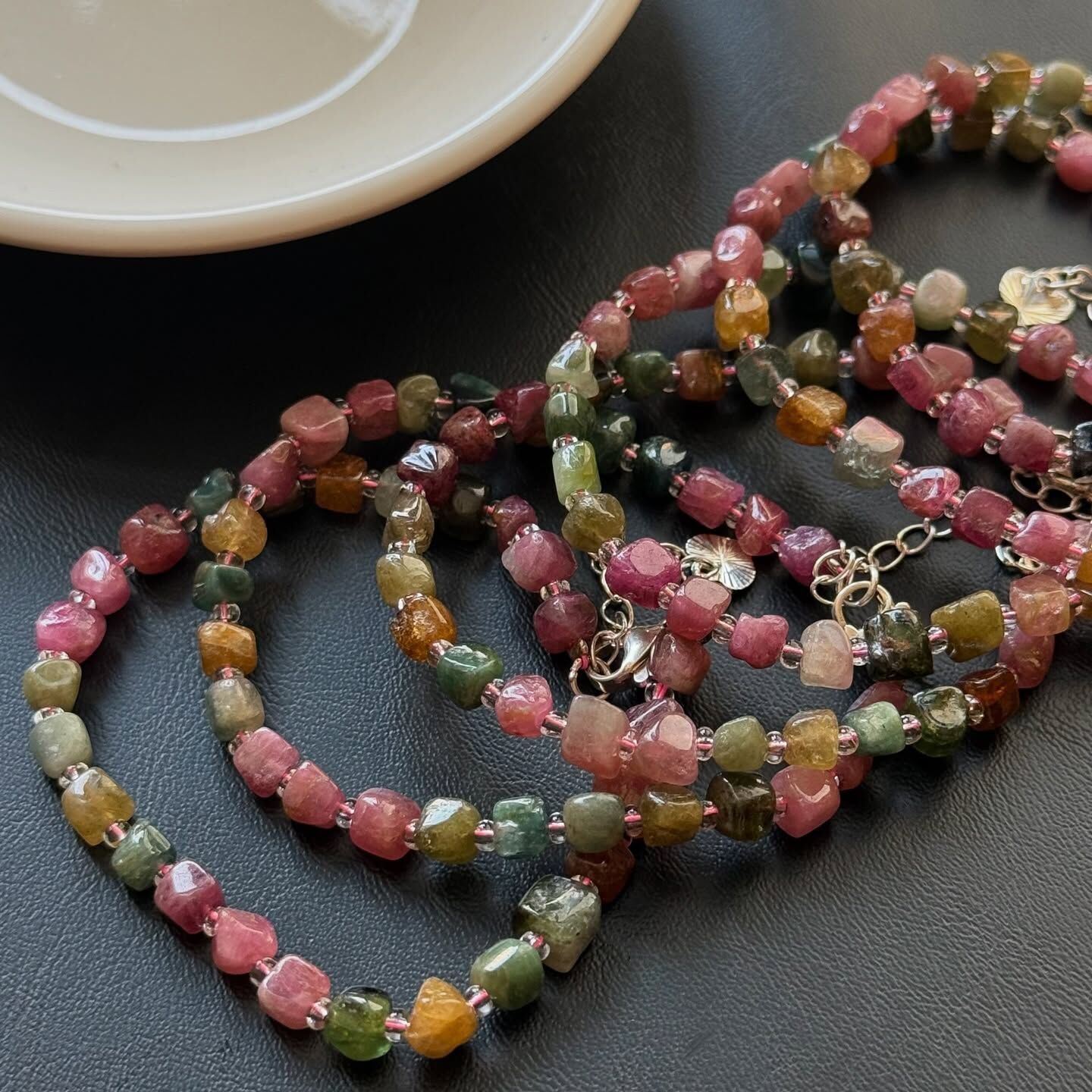 [原石] 西瓜碧璽 水晶手鏈