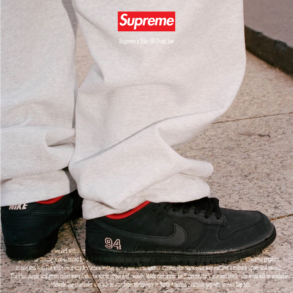 預購 Supreme x Nike Dunk Low 2025 25FW 聯名款 低筒 復古休閒鞋