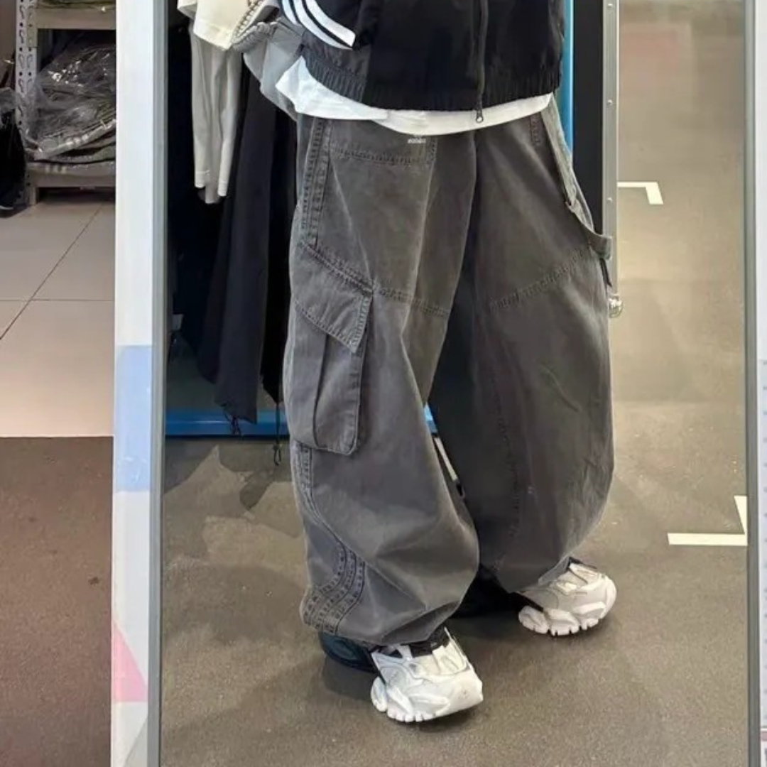 "代購" ADIDAS ORIGINALS CURVED TROUSERS 彎刀褲 寬褲  水洗灰 灰黑 女款長褲 KH1180