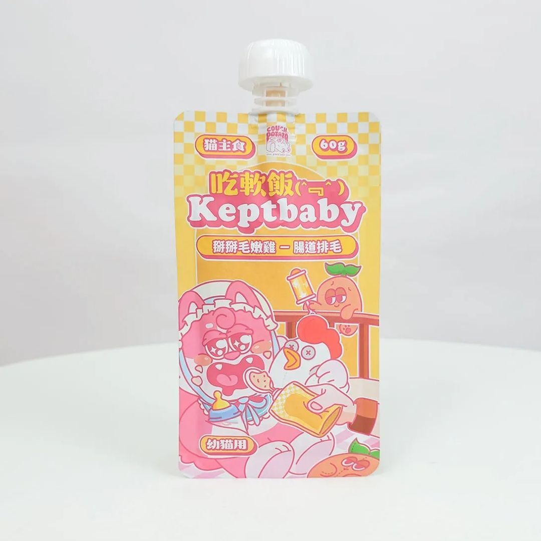 沙發馬鈴薯 吃軟飯貓用主食餐包 - 掰掰毛嫩雞 (幼貓用) 60g