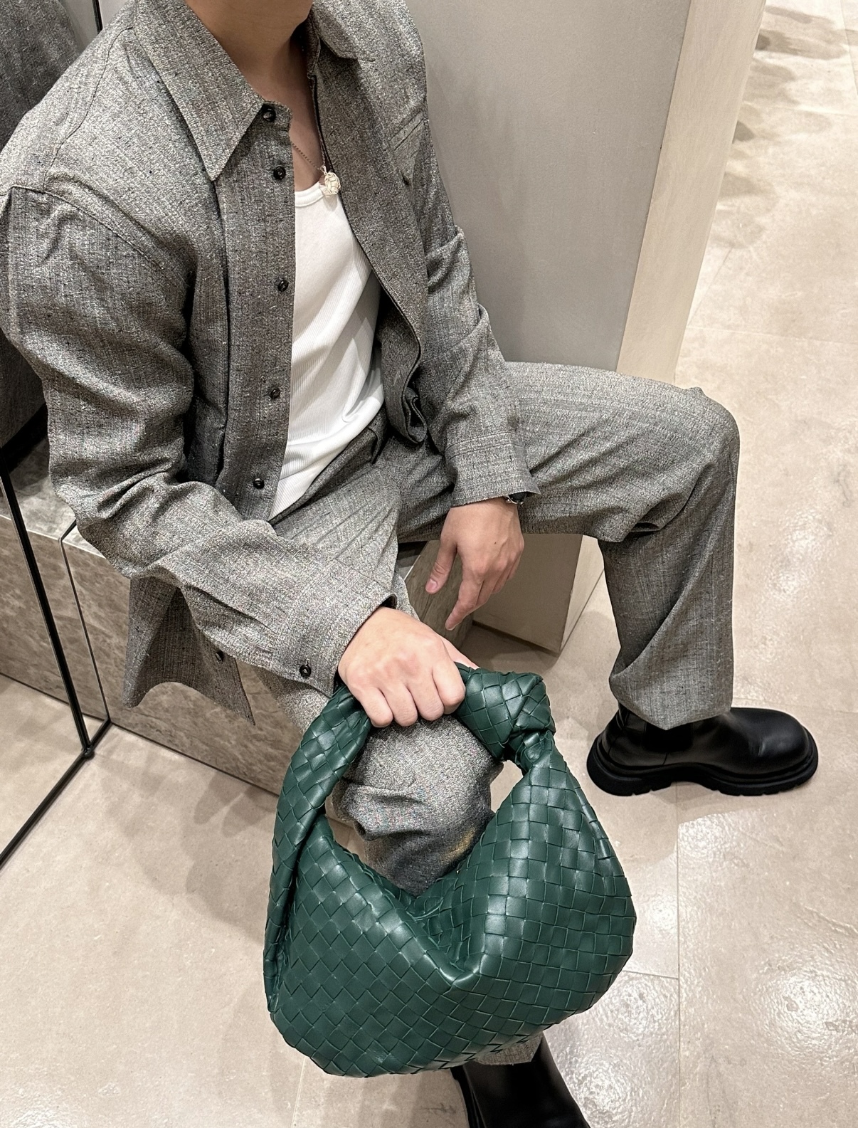 Bottega Veneta BV Jodie Small 雨樹綠