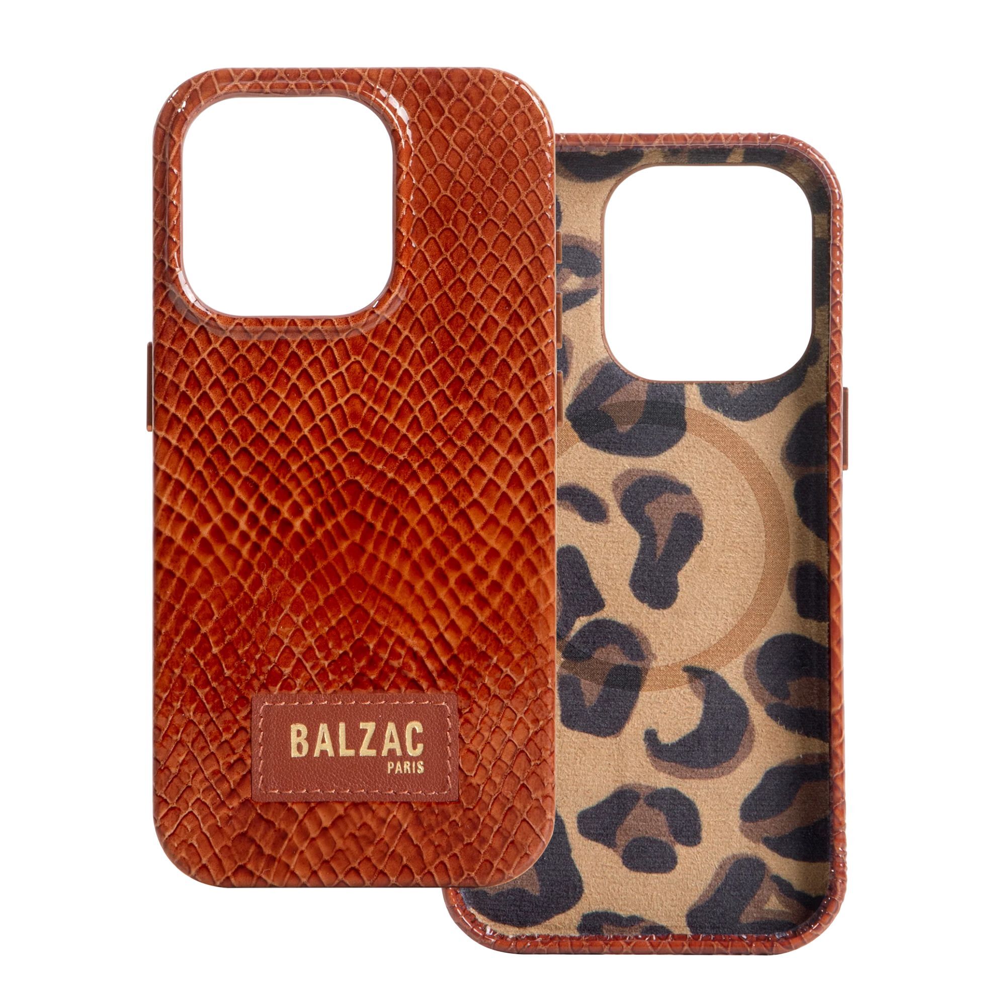 BALZAC系列壓紋皮革手機殼