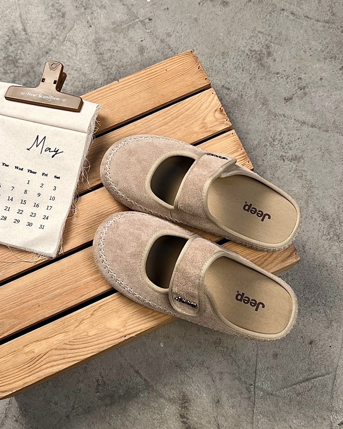 JEEP 復古 麂皮 勃肯 懶人鞋 瑪莉珍 拖鞋 2色