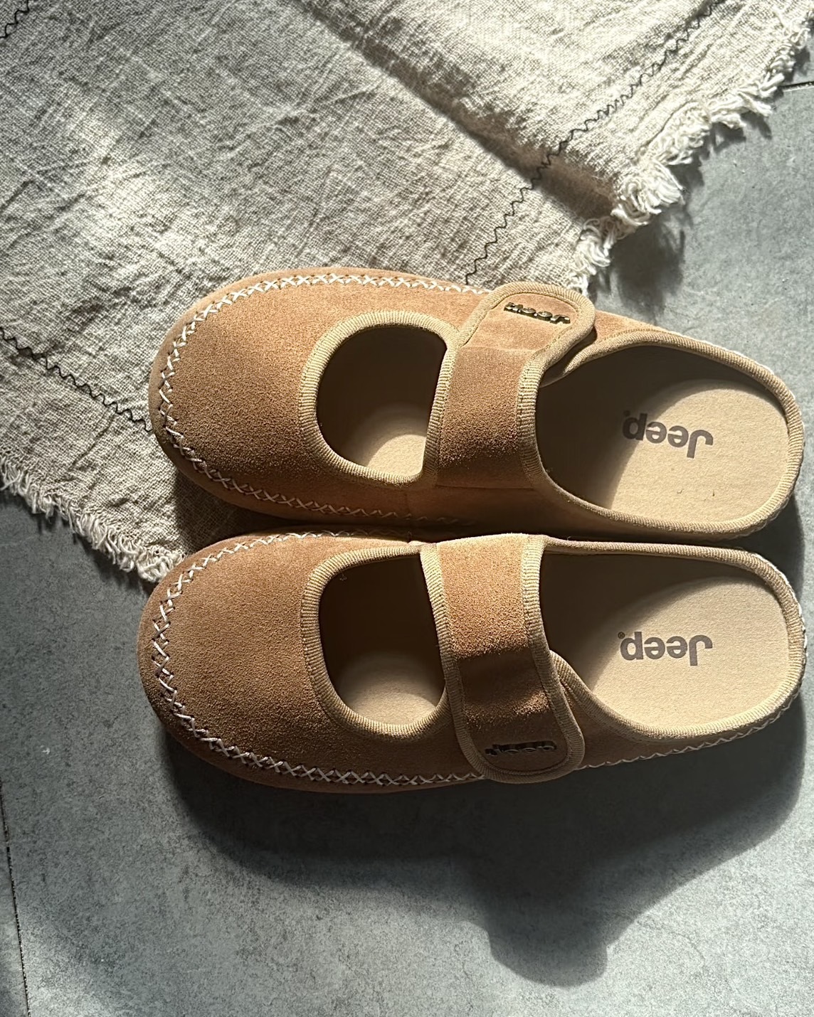 JEEP 復古 麂皮 勃肯 懶人鞋 瑪莉珍 拖鞋 2色