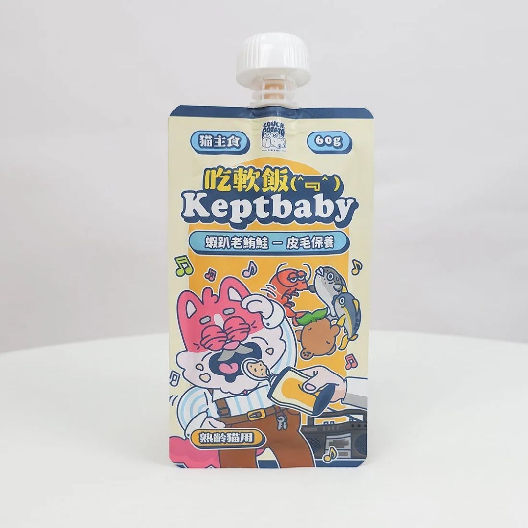 沙發馬鈴薯 吃軟飯貓用主食餐包 - 蝦趴老鮪鮭 (熟齡貓用) 60g