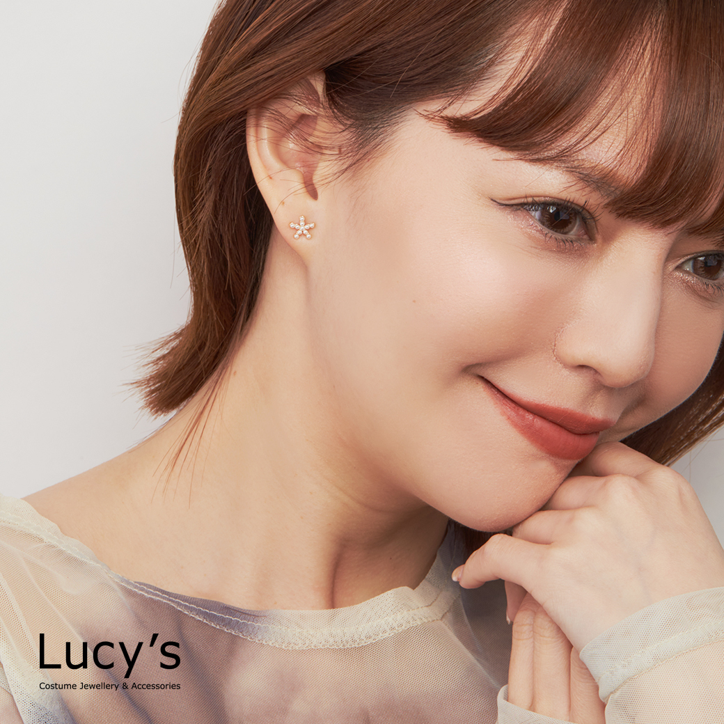 珍珠花 耳環 (三色) (114320/114321/114322)