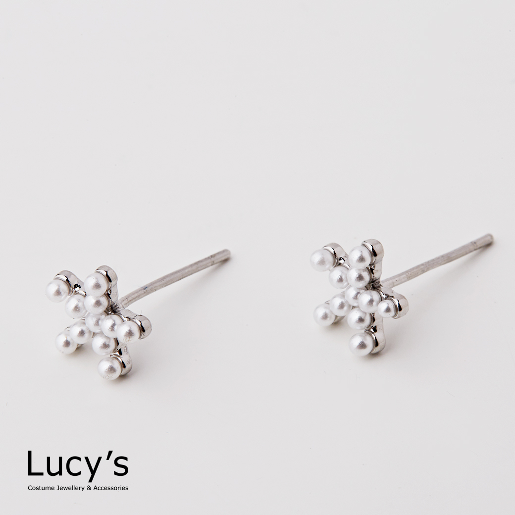 珍珠花 耳環 (三色) (114320/114321/114322)