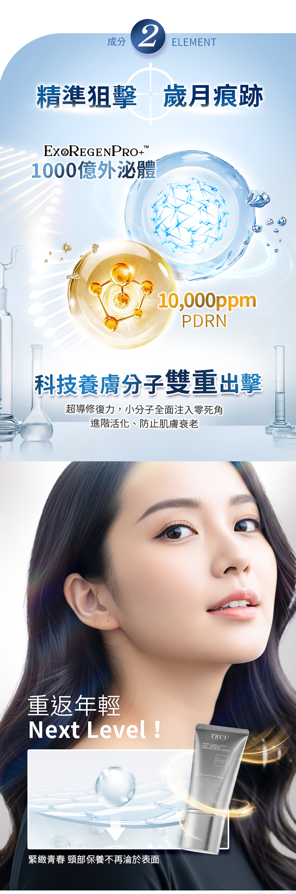 TRUU PDRN外泌體A醇撫平皺紋美頸霜50g