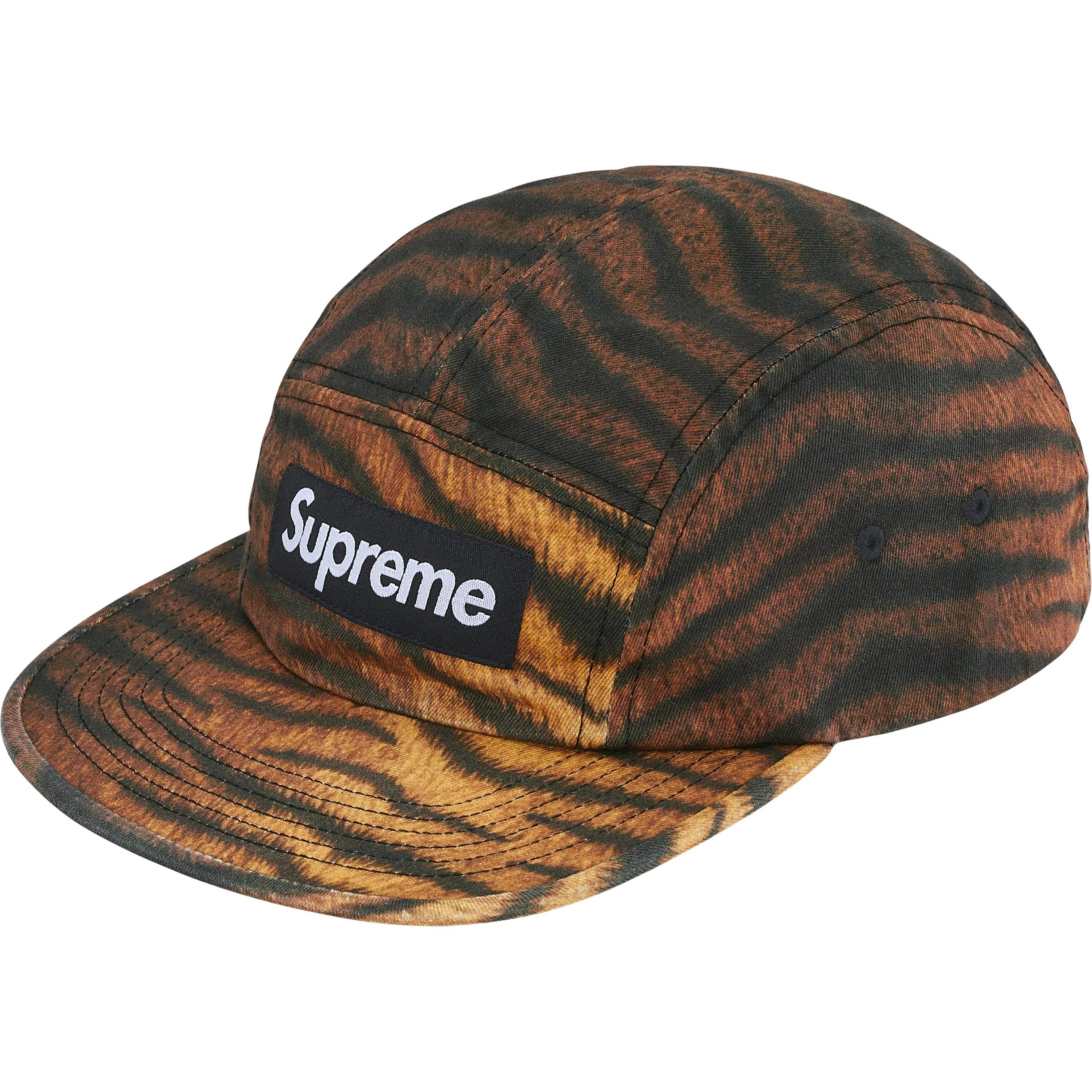 2025AW SUPREME Washed Chino Twill Camp Cap Box Logo 皮革 後扣 五分割帽 帽子 現貨