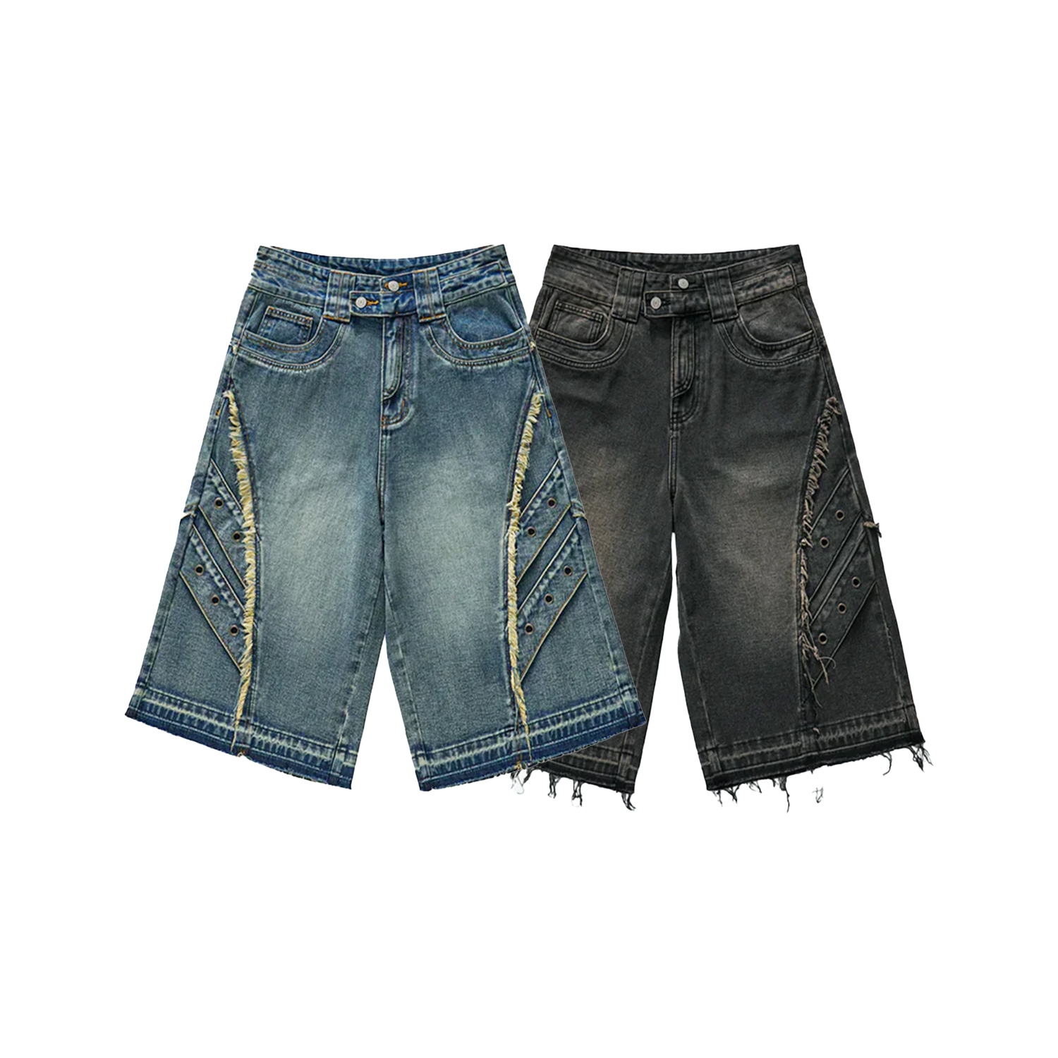 【車庫服飾】sense Twist Seam Carpi Pants 破壞毛邊牛仔短褲