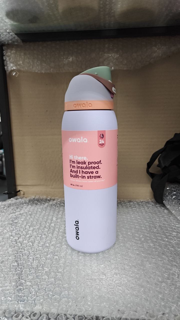 [S] OWALA FREESIP STAINLESS STEEL WATER BOTTLE 40 OZ, 847280095841 (SO14)