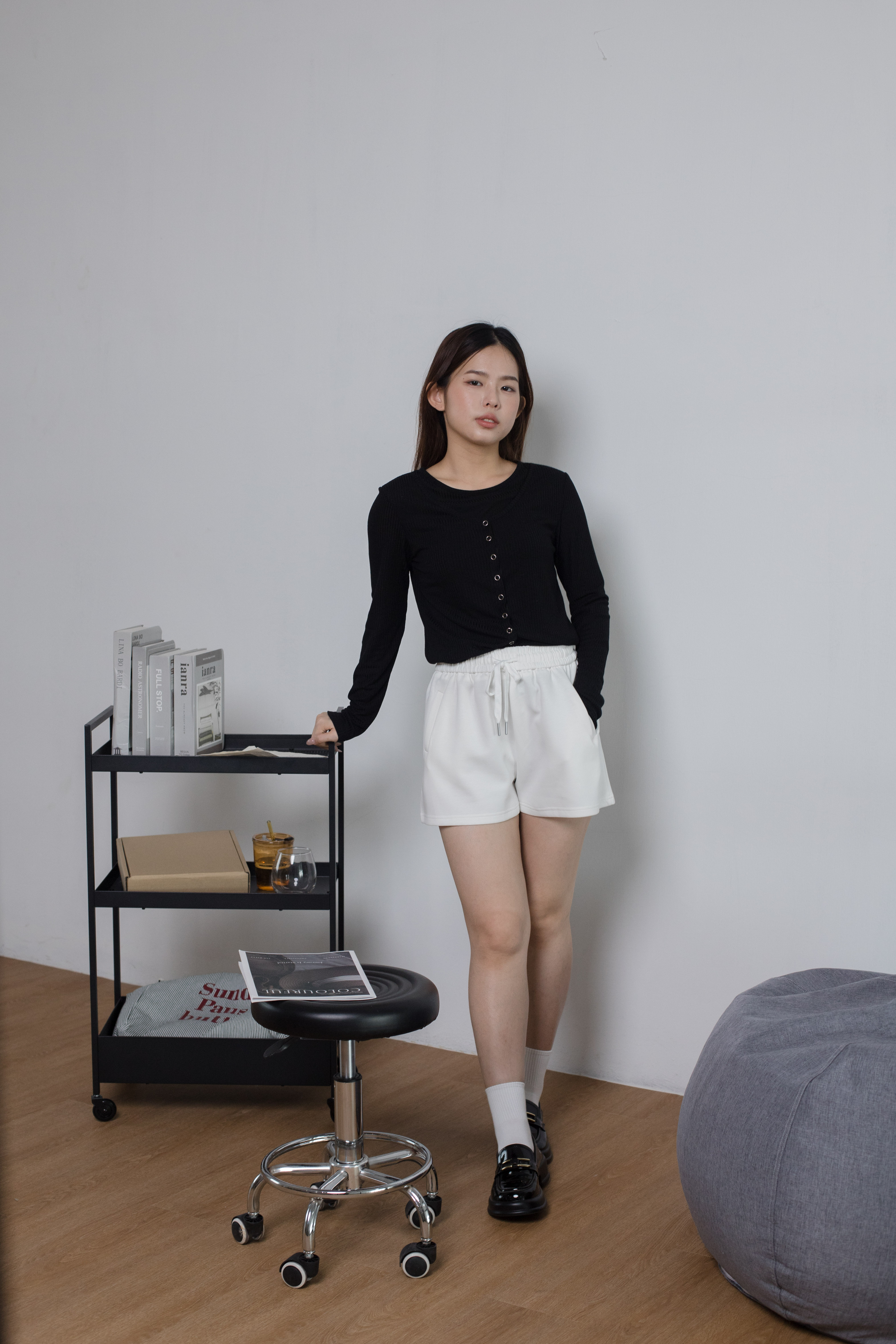 Furna Layering  Knit Top Black -2478KLBLK