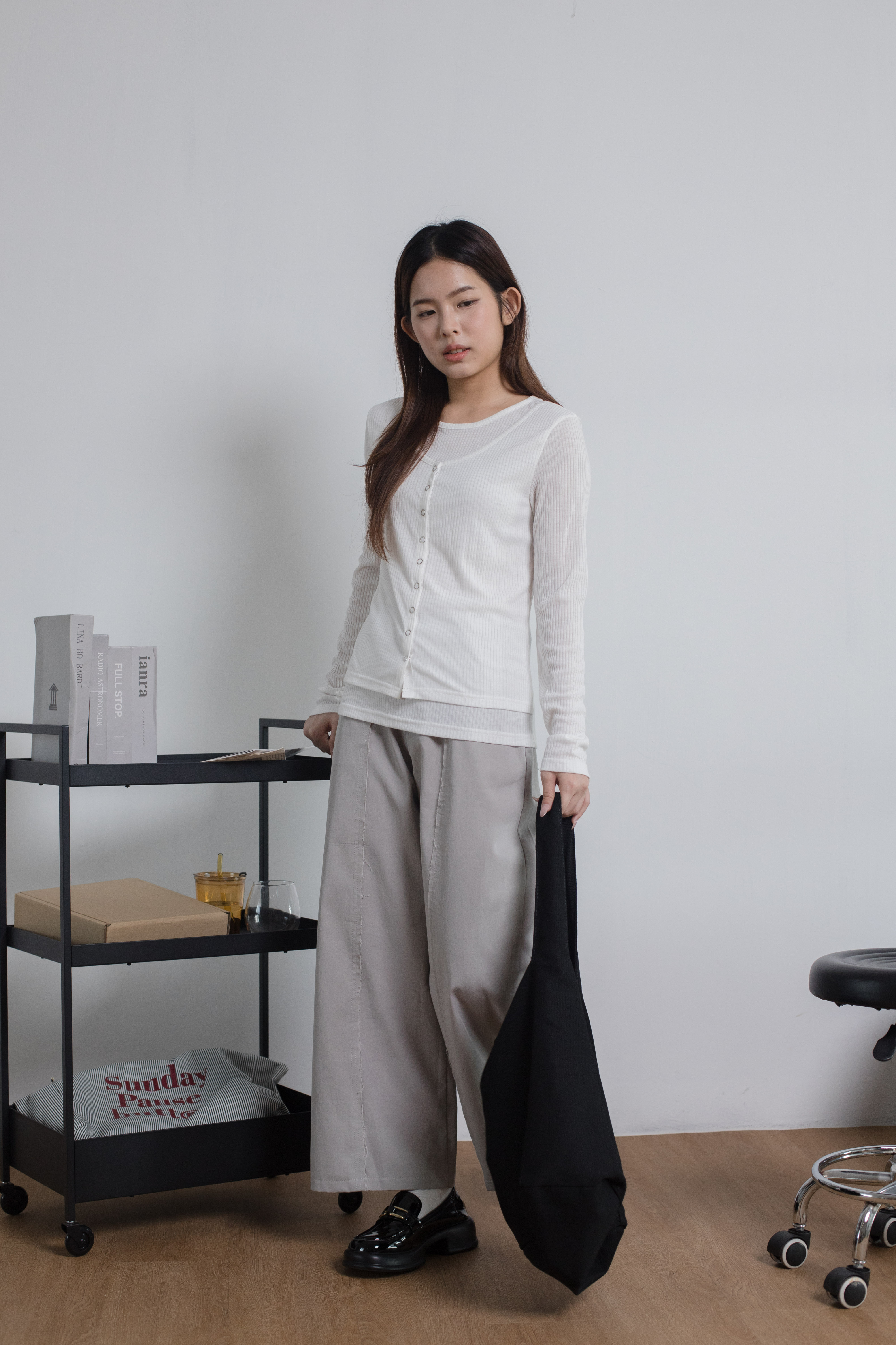 Furna Layering  Knit Top White-2478KLWHI