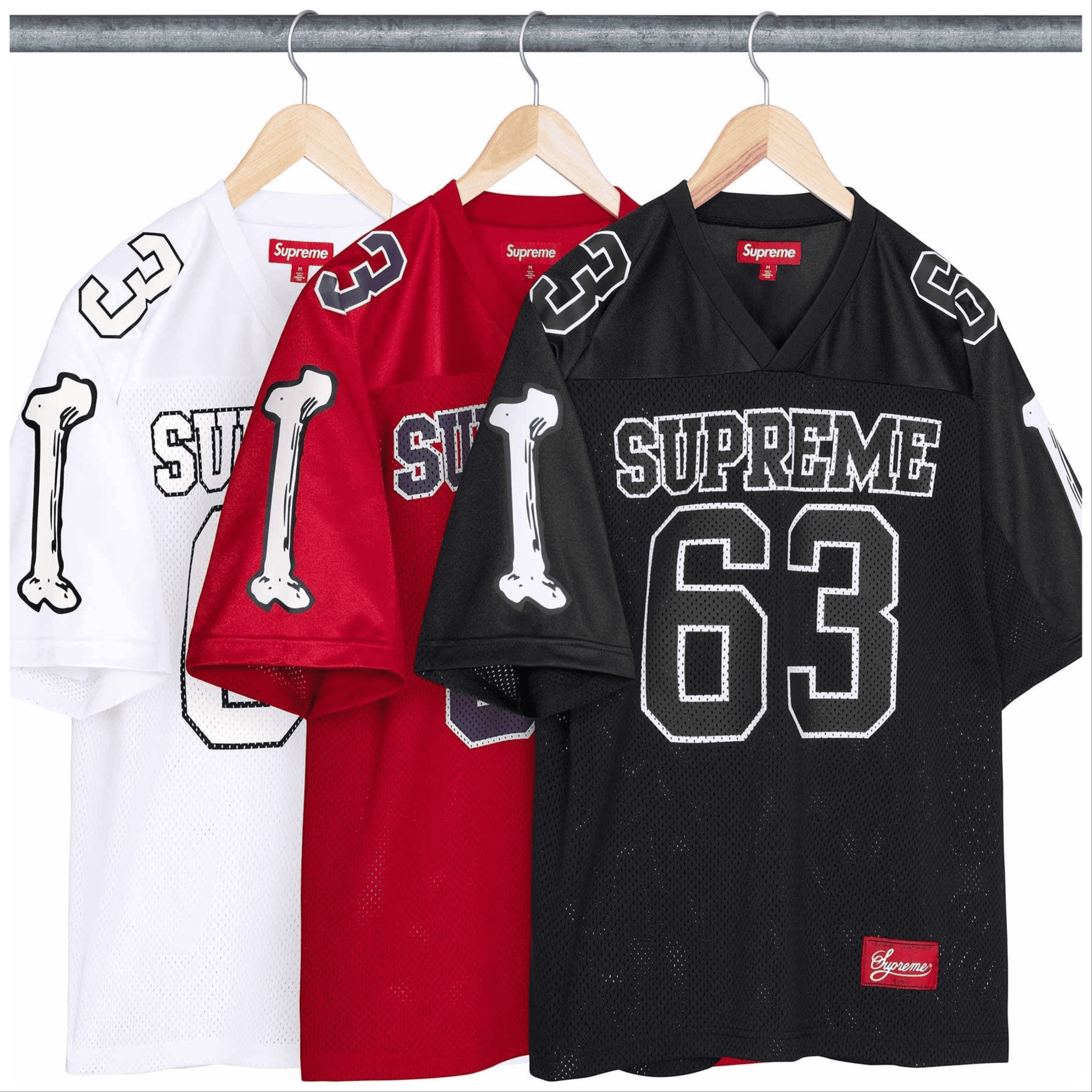 2025AW SUPREME Bones Football Jersey 骨頭 足球衫 短袖 球衣 超熱門 現貨