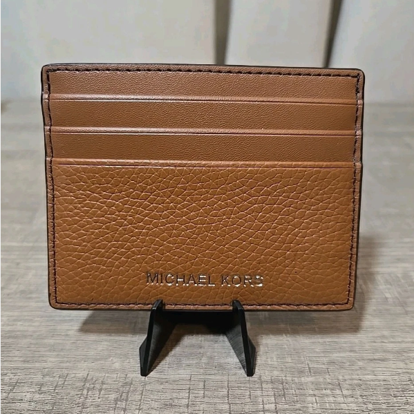 [S] MICHAEL KORS 36S4LCOD0L COOPER LEATHER TALL CARD CASE W ID,LUGGAGE, 196237661166 (SMK1156)