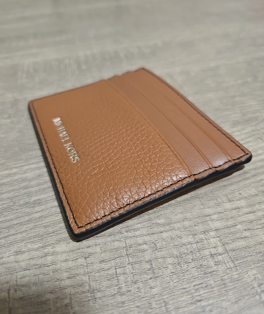 [S] MICHAEL KORS 36S4LCOD0L COOPER LEATHER TALL CARD CASE W ID,LUGGAGE, 196237661166 (SMK1156)