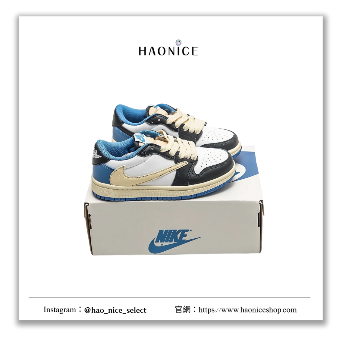 【HAO NICE童鞋】超強奧特曼配色🥺🔥Air Jordan 1 Low經典倒勾 黑藍配色 兒童板鞋 籃球鞋 運動鞋