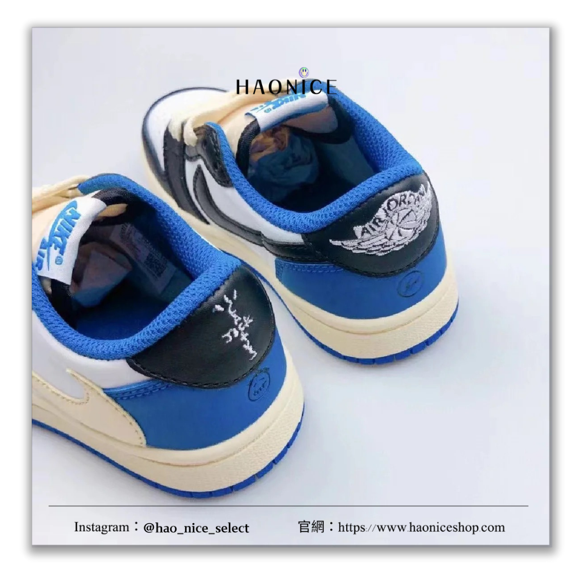 【HAO NICE童鞋】超強奧特曼配色🥺🔥Air Jordan 1 Low經典倒勾 黑藍配色 兒童板鞋 籃球鞋 運動鞋