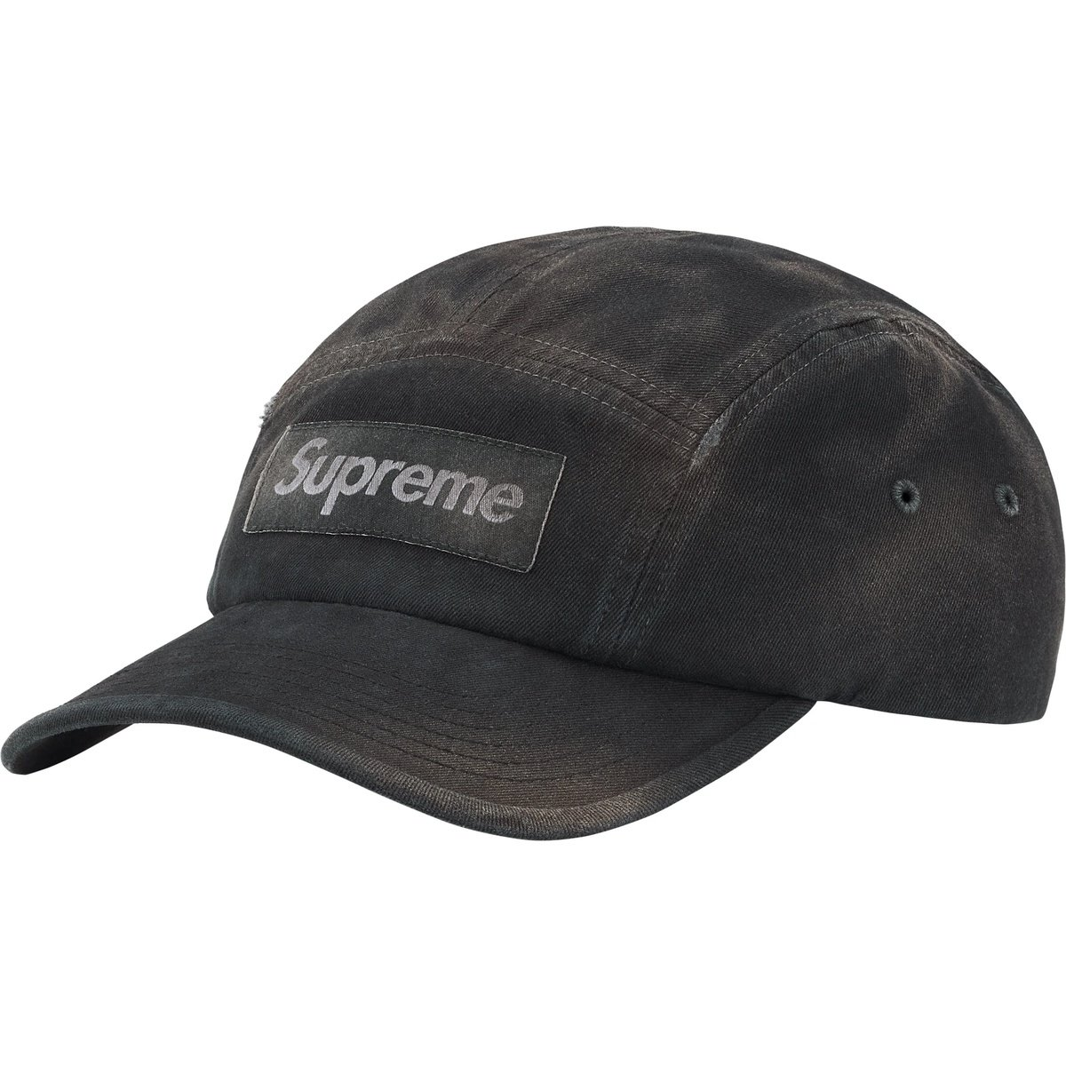 2025AW SUPREME Overdyed Camp Cap Box Logo 套染 水洗 五分割帽 帽子 現貨
