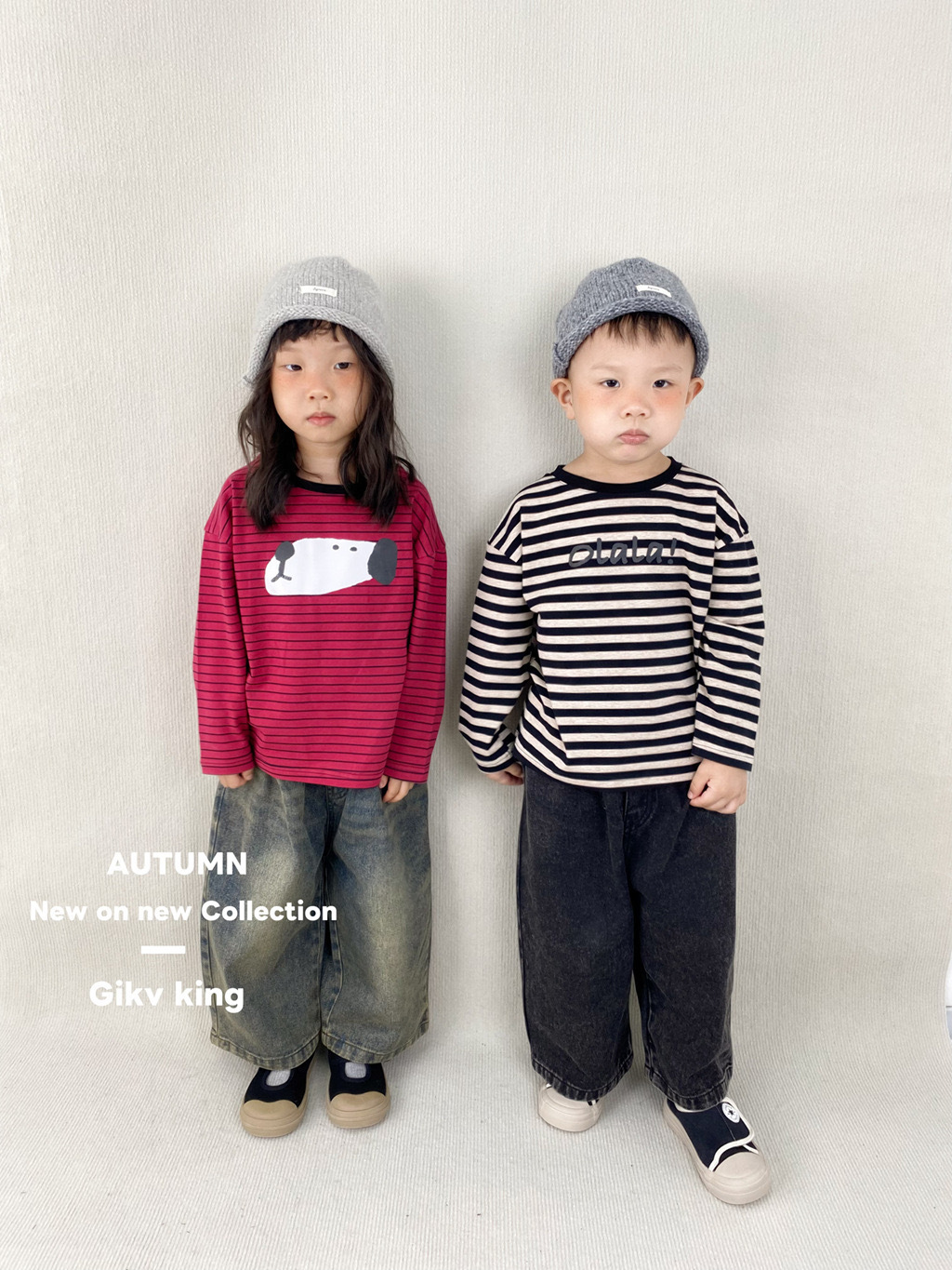 兩色日系條紋上衣