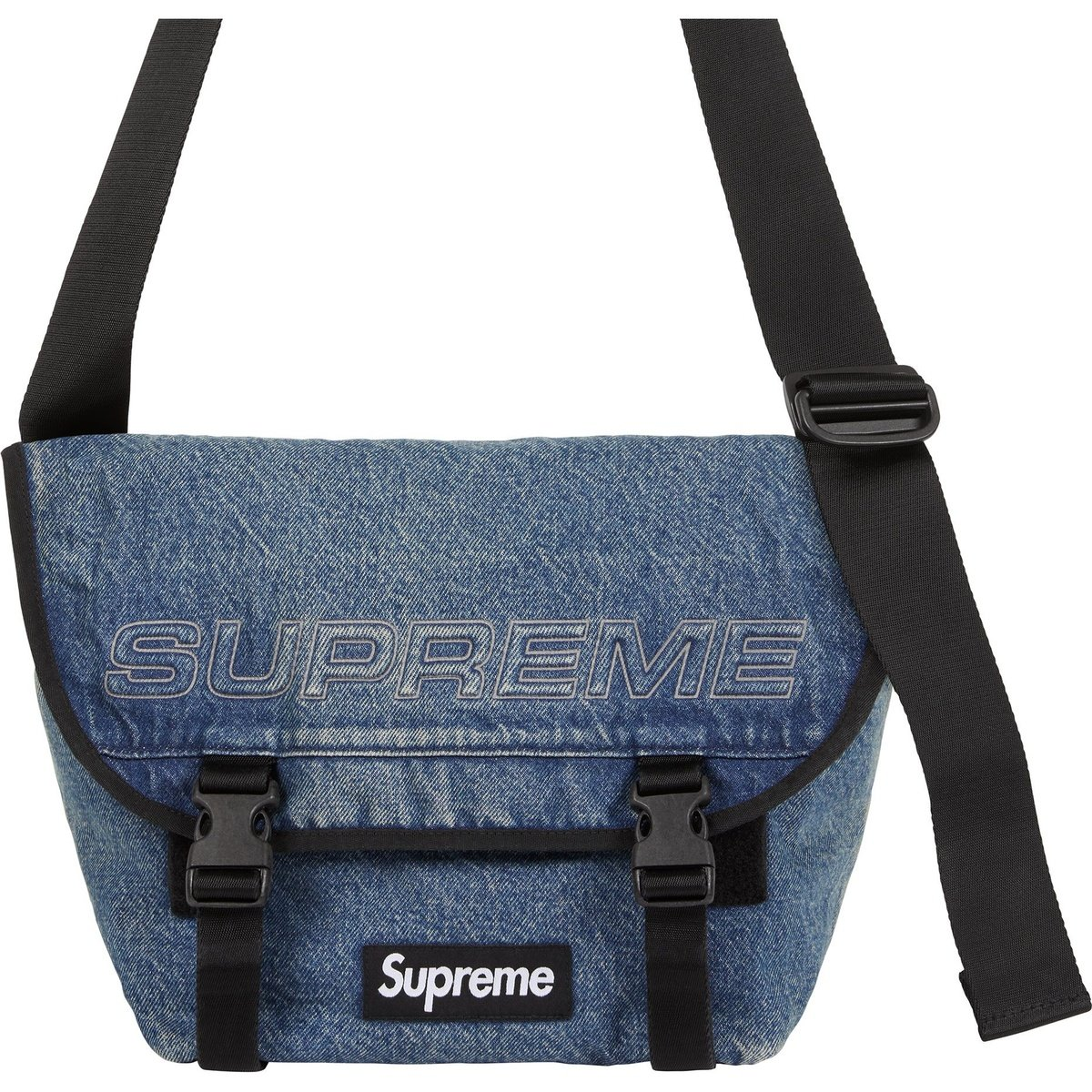 2025AW SUPREME Denim Messenger Bag 丹寧樹紋迷彩反光郵差包側背包