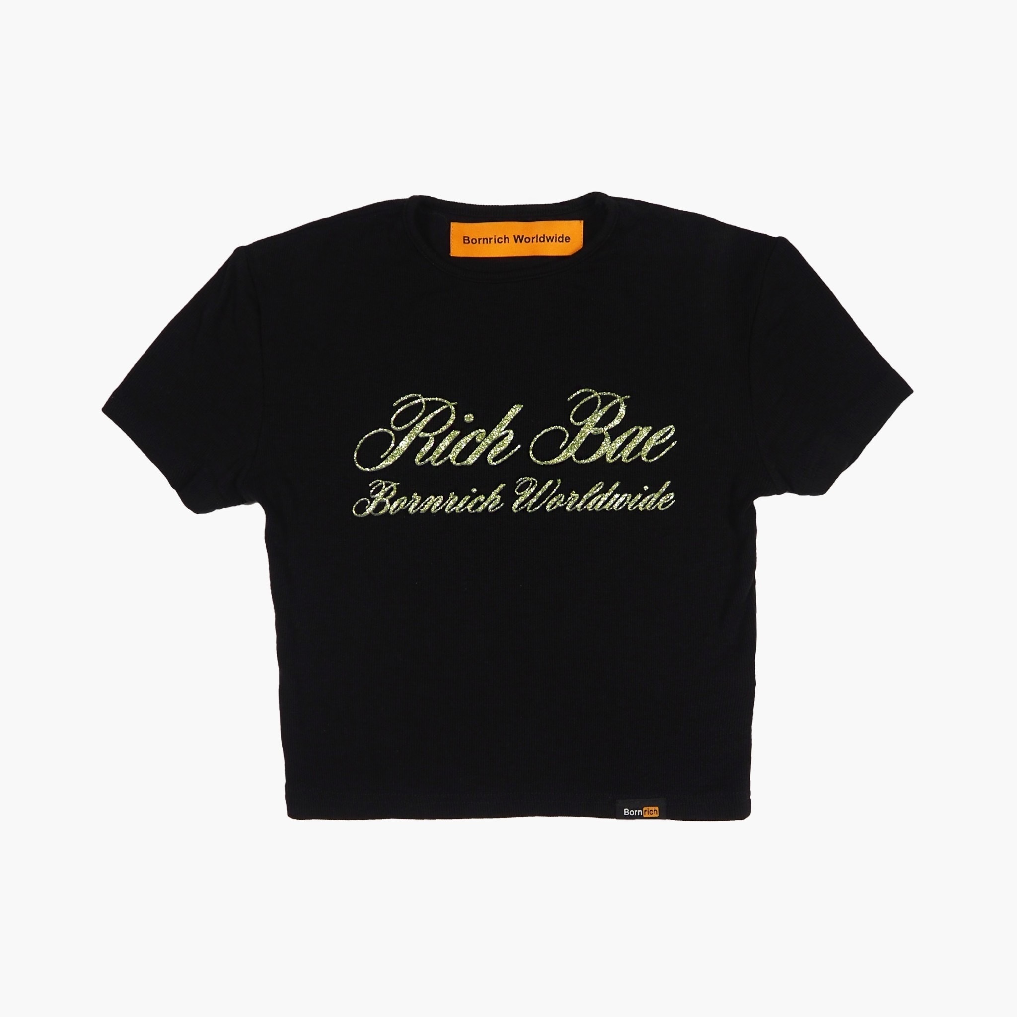 Bornrich RICH BAE SKINNY THREAD T-SHIRT RICH BAE 貼身螺紋短TEE-黑