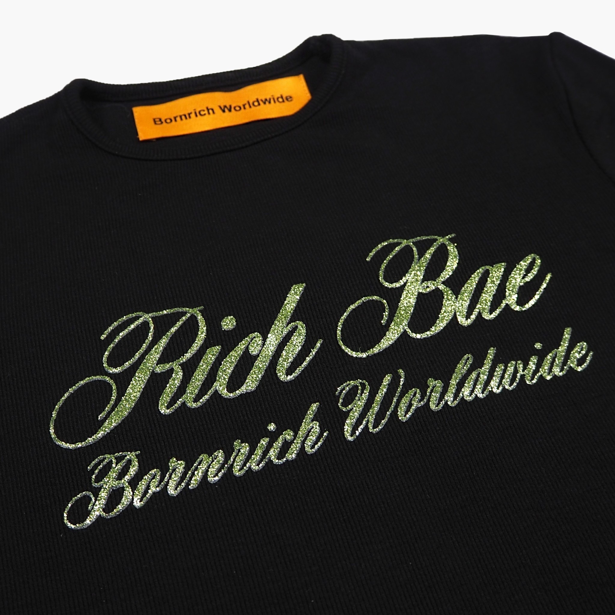 Bornrich RICH BAE SKINNY THREAD T-SHIRT RICH BAE 貼身螺紋短TEE-黑