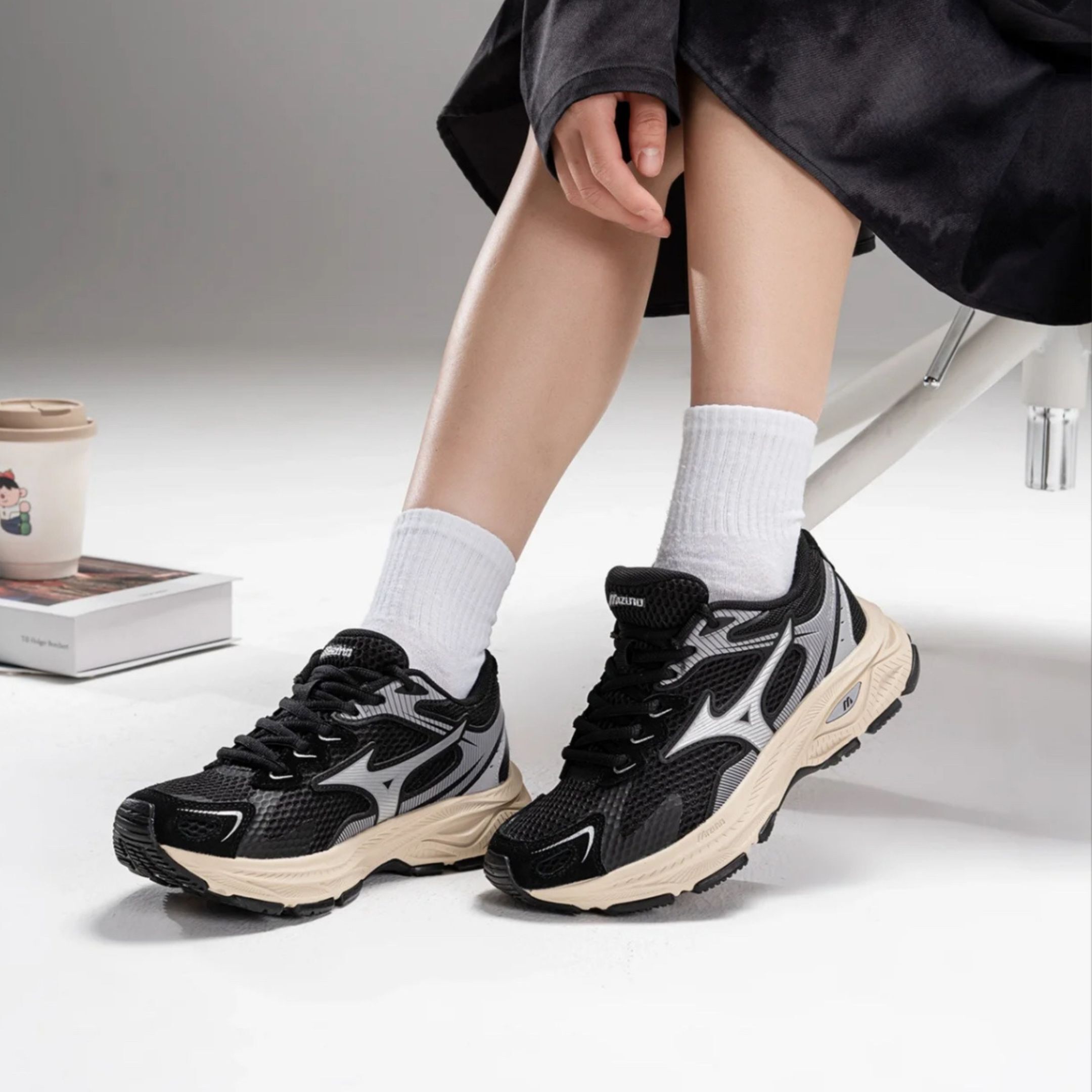 NICEDAY 代購 Mizuno Racer S 復古 黑武士 卡其 灰 米白 水泥灰 奶油底 機能 慢跑 D1GH223508