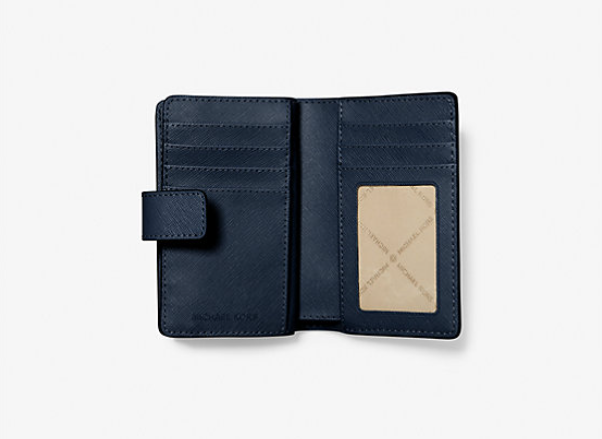 [S] MICHAEL KORS NAVY 35R4STVF6L MD BIFLD ZP CN WALLET, 196237488633 (SMK1212)