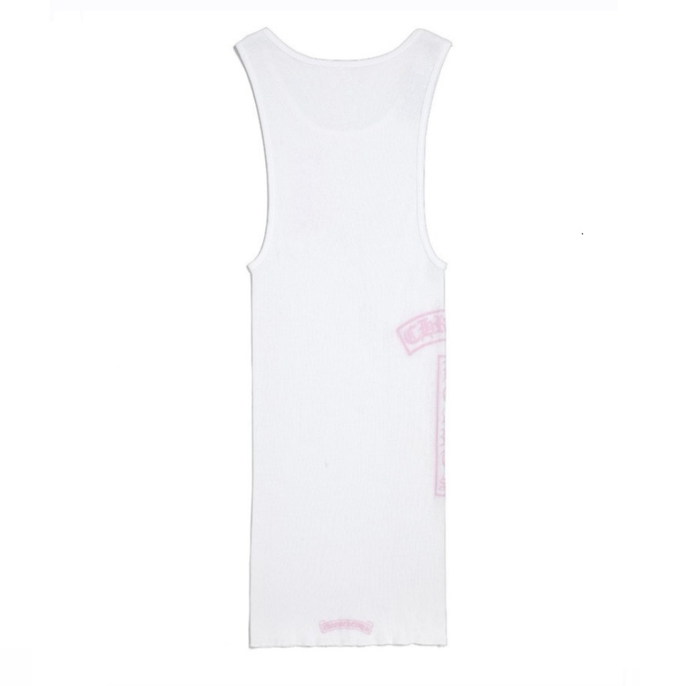 CHROME HEARTS T BAR RIB TANK 背心 白粉 官網限定款