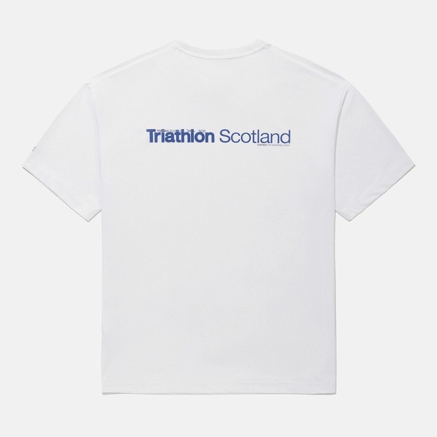 DESCENTE 迪桑特 小LOGO 三鐵限量聯名 短袖 白色