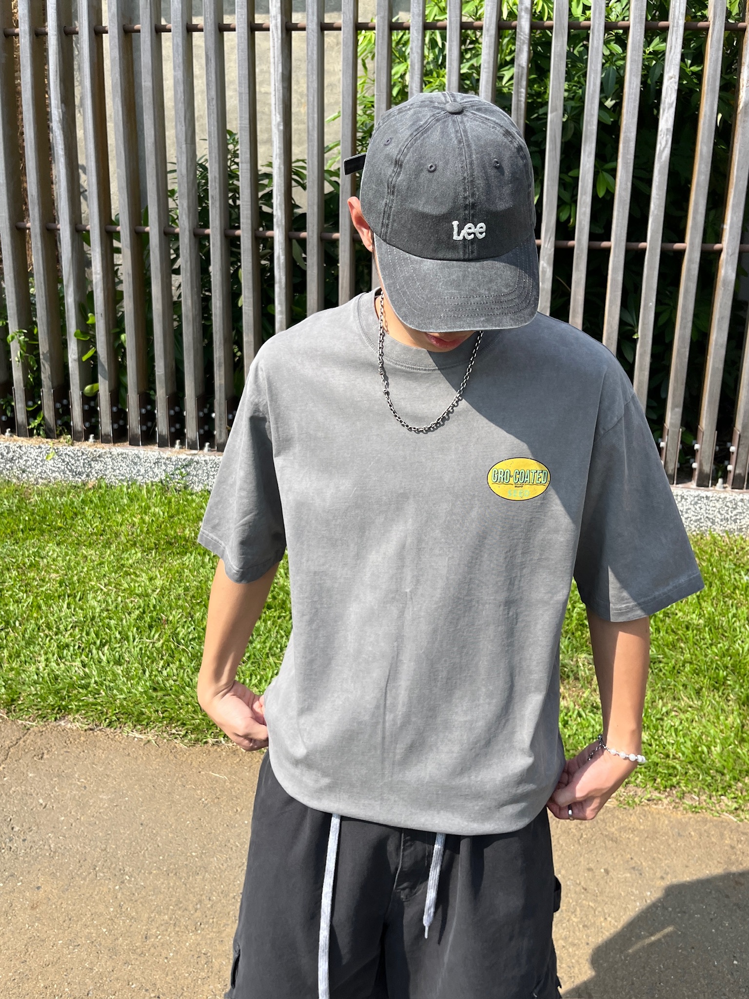 Select By Yourˊs 復古標寬鬆水洗Tee (2colors)