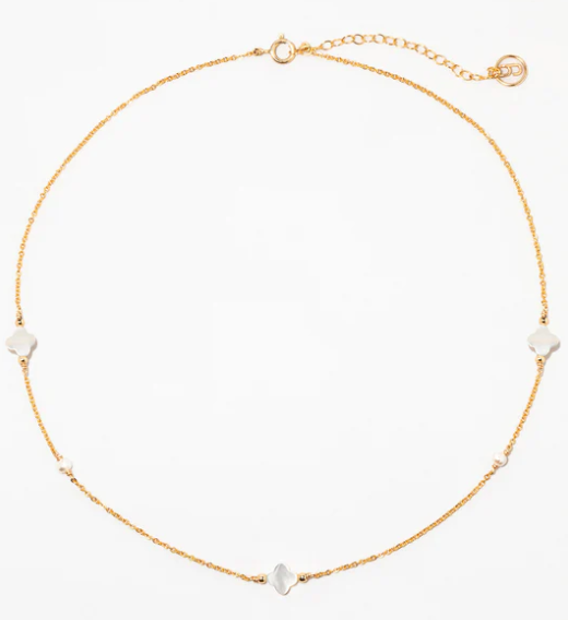 1YA0903-822 [YAY PARIS] Swan Necklace Bracelet - Mother of Pearl Laminated Gold #800insw102 (A-EU-E)