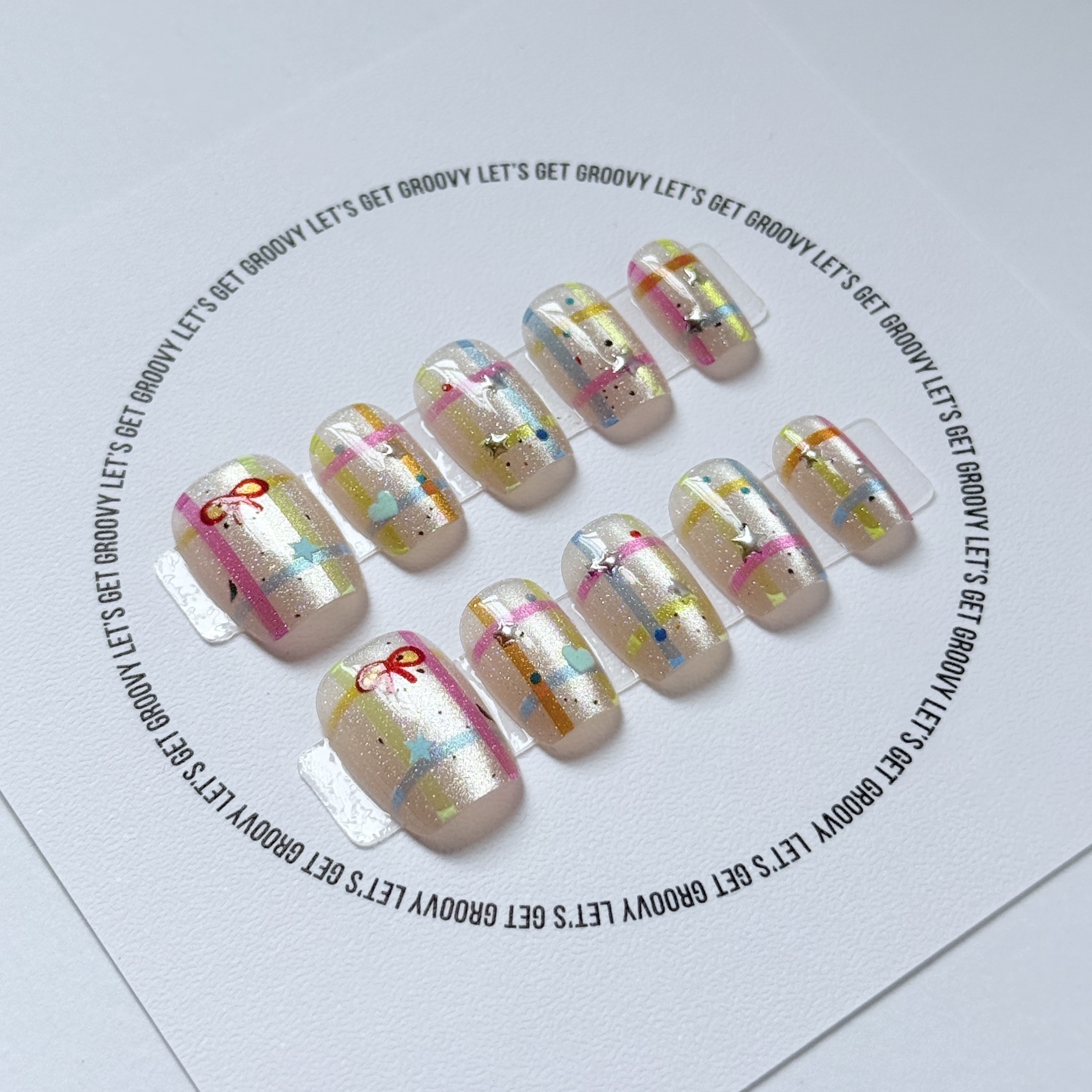 Slay ︳Colorful Checkered Pattern。Silver Cat Eye