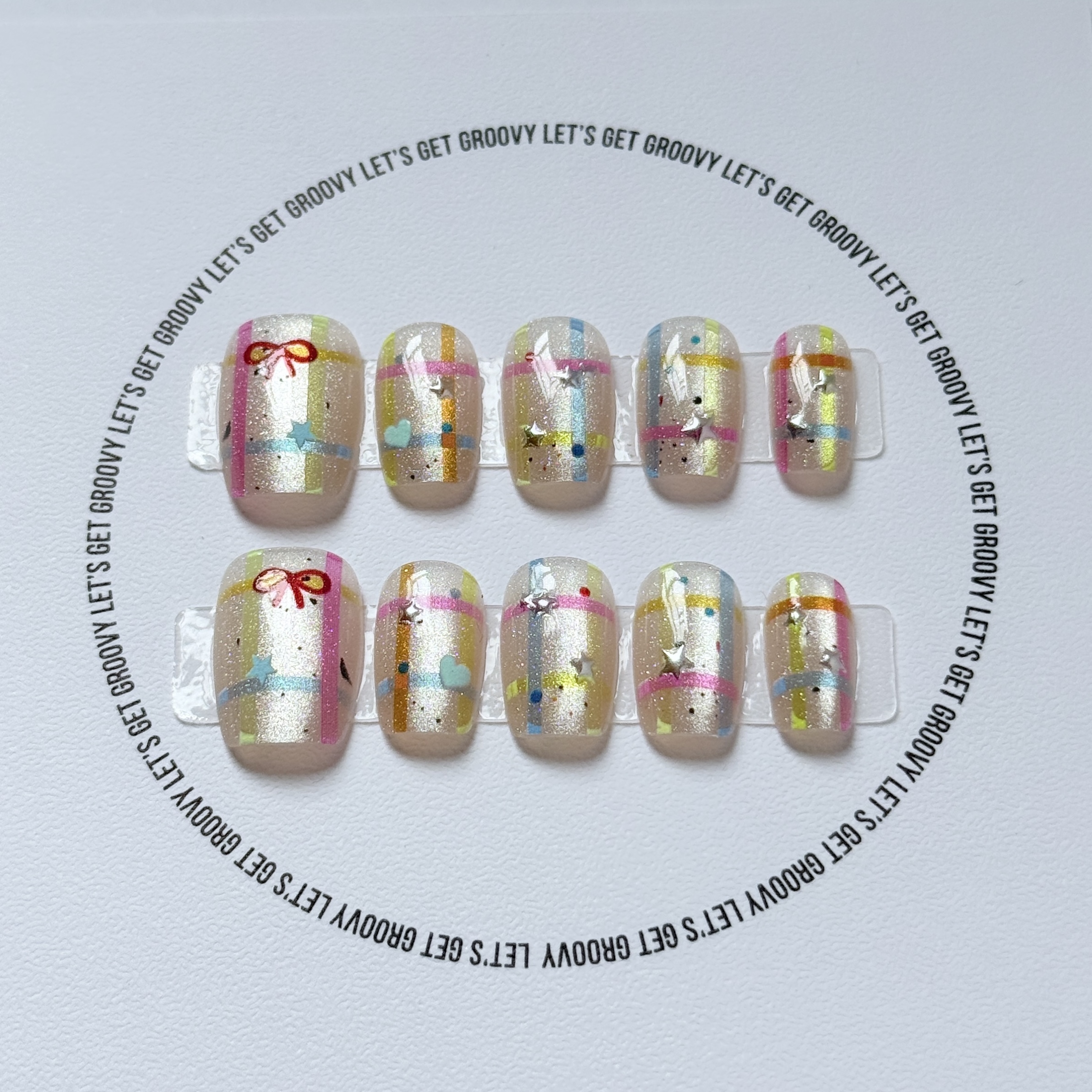 Slay ︳Colorful Checkered Pattern。Silver Cat Eye