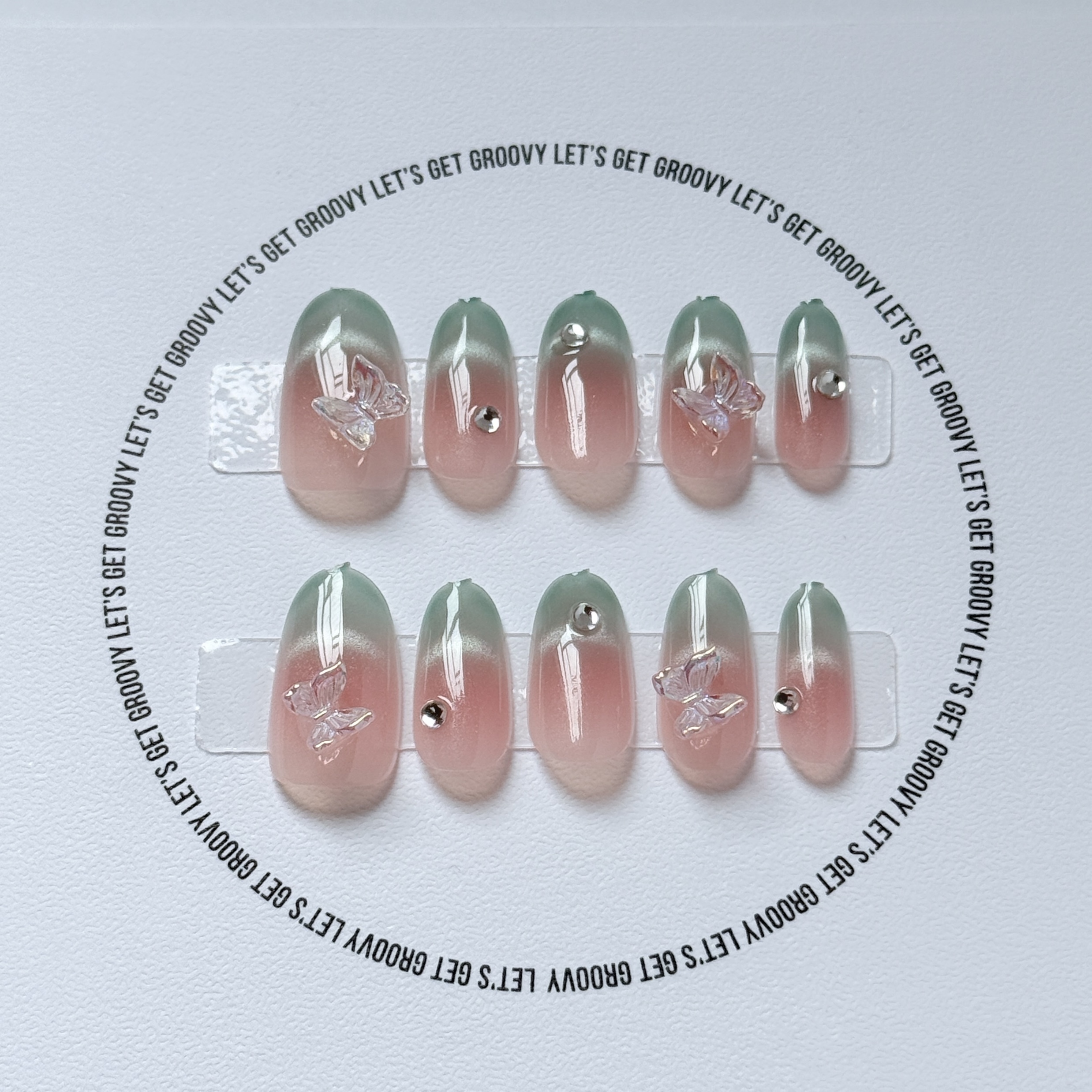 Slay ︳Light Watermelon。Small Butterfly Charms