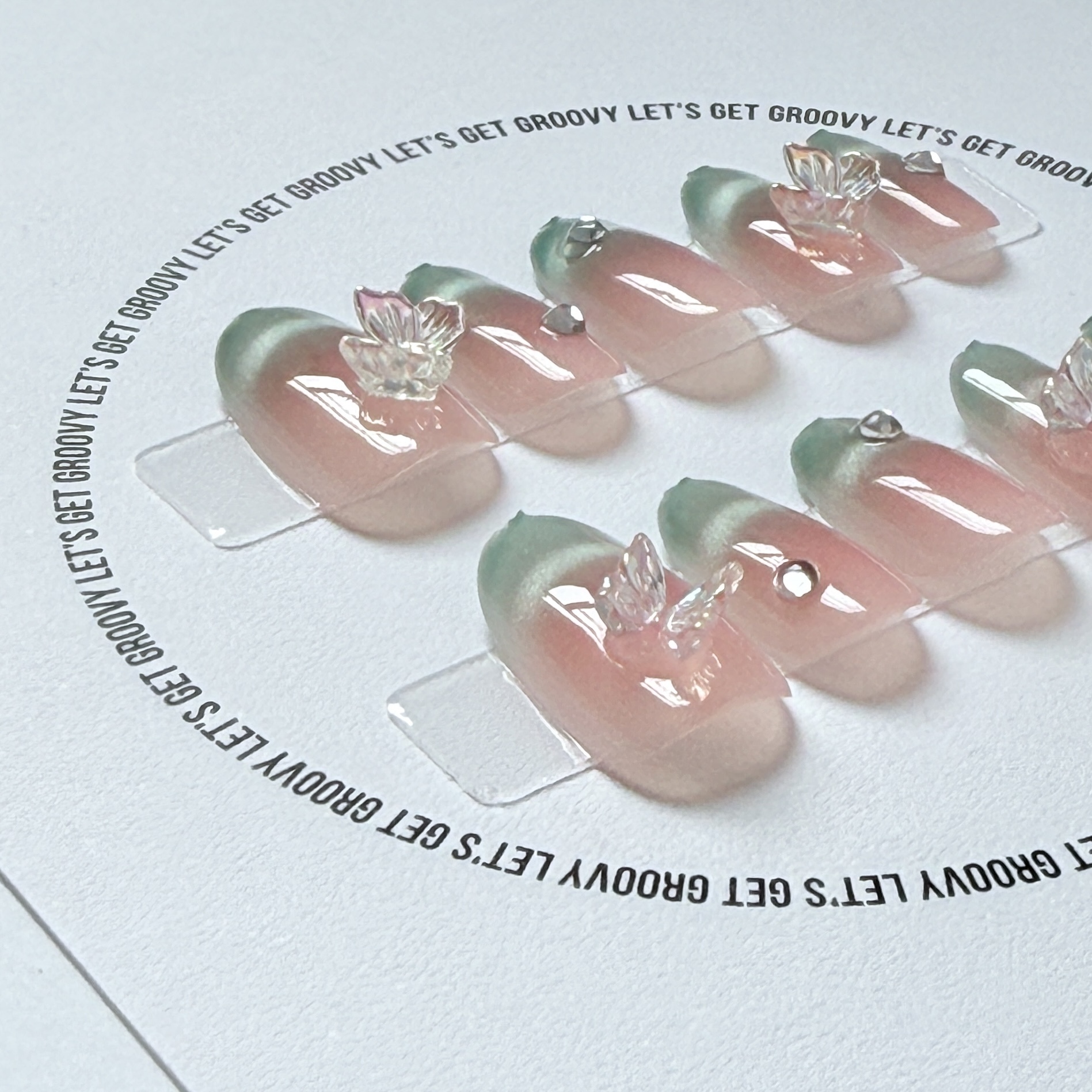 Slay ︳Light Watermelon。Small Butterfly Charms