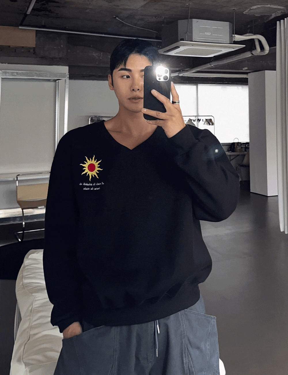 Sunrise V領衛衣大學T