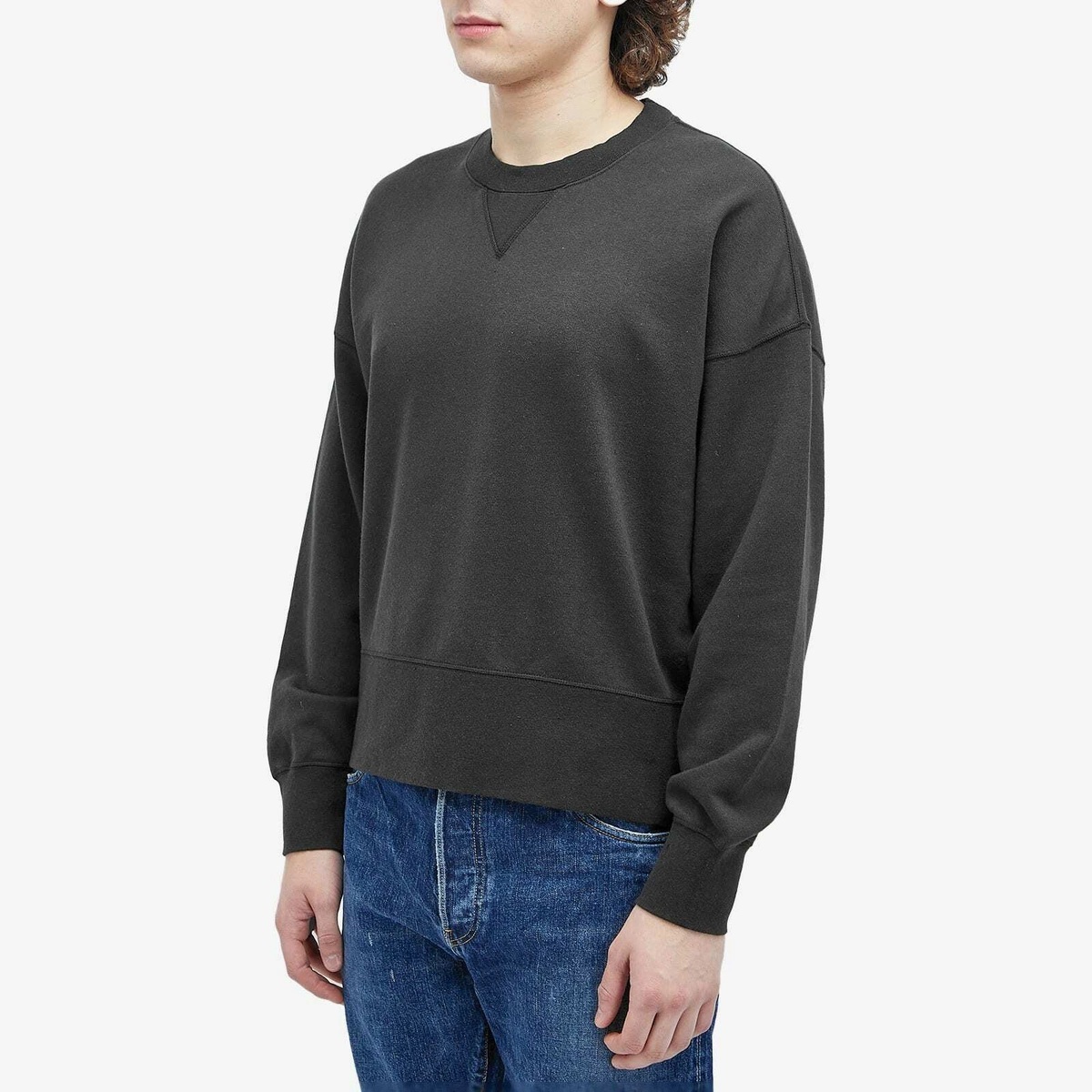 VISVIM COURT SWEAT LS *COTTON / CASHMERE - BLACK PRE ORDER ITEM (預訂中)