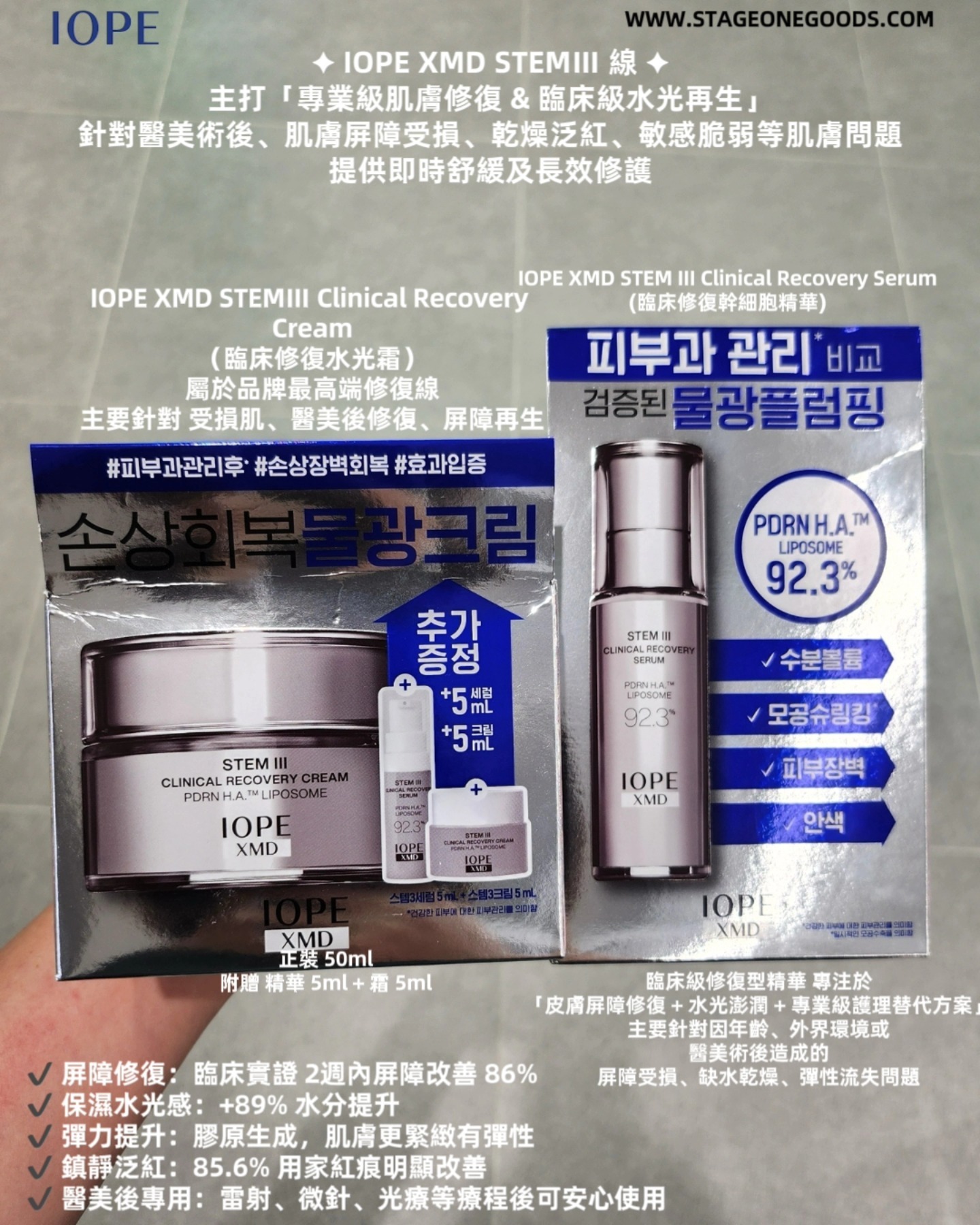 IOPE STEM III CLINICAL RECOVERY 現品セット IOPE XMD STEM III Clinical Recovery Serum