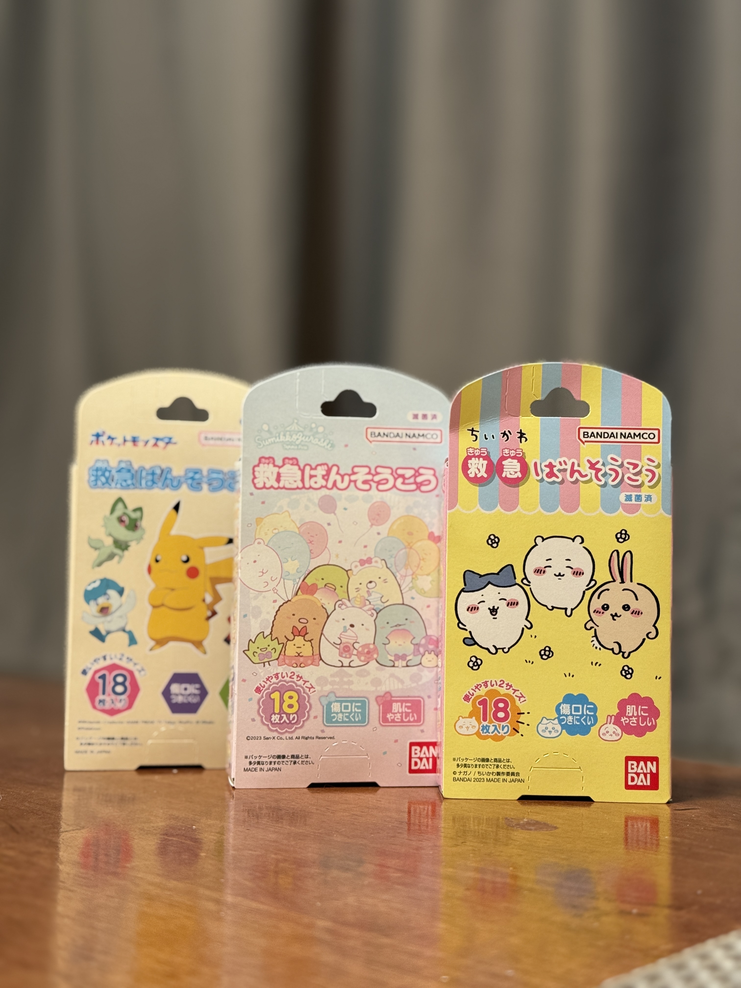 日本大熱 Chiikawa，Pokemon，角落生物 超可愛消毒膠布